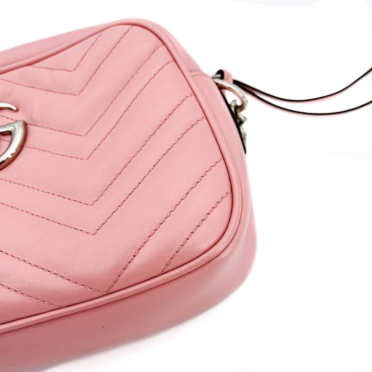 GG Light Pink Marmont Crossbody Bag MatelassÃƒÆ’Ã‚Â© Leather