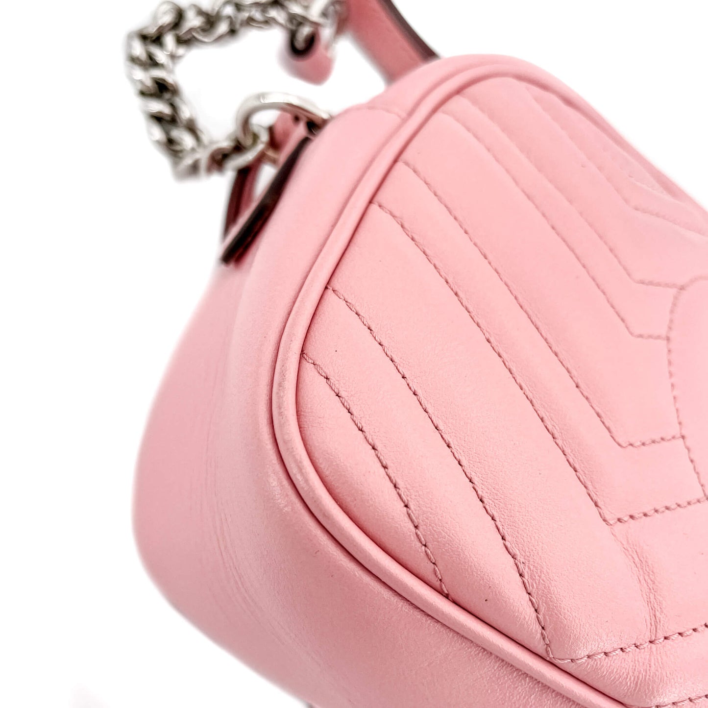 GG Light Pink Marmont Crossbody Bag MatelassÃƒÆ’Ã‚Â© Leather