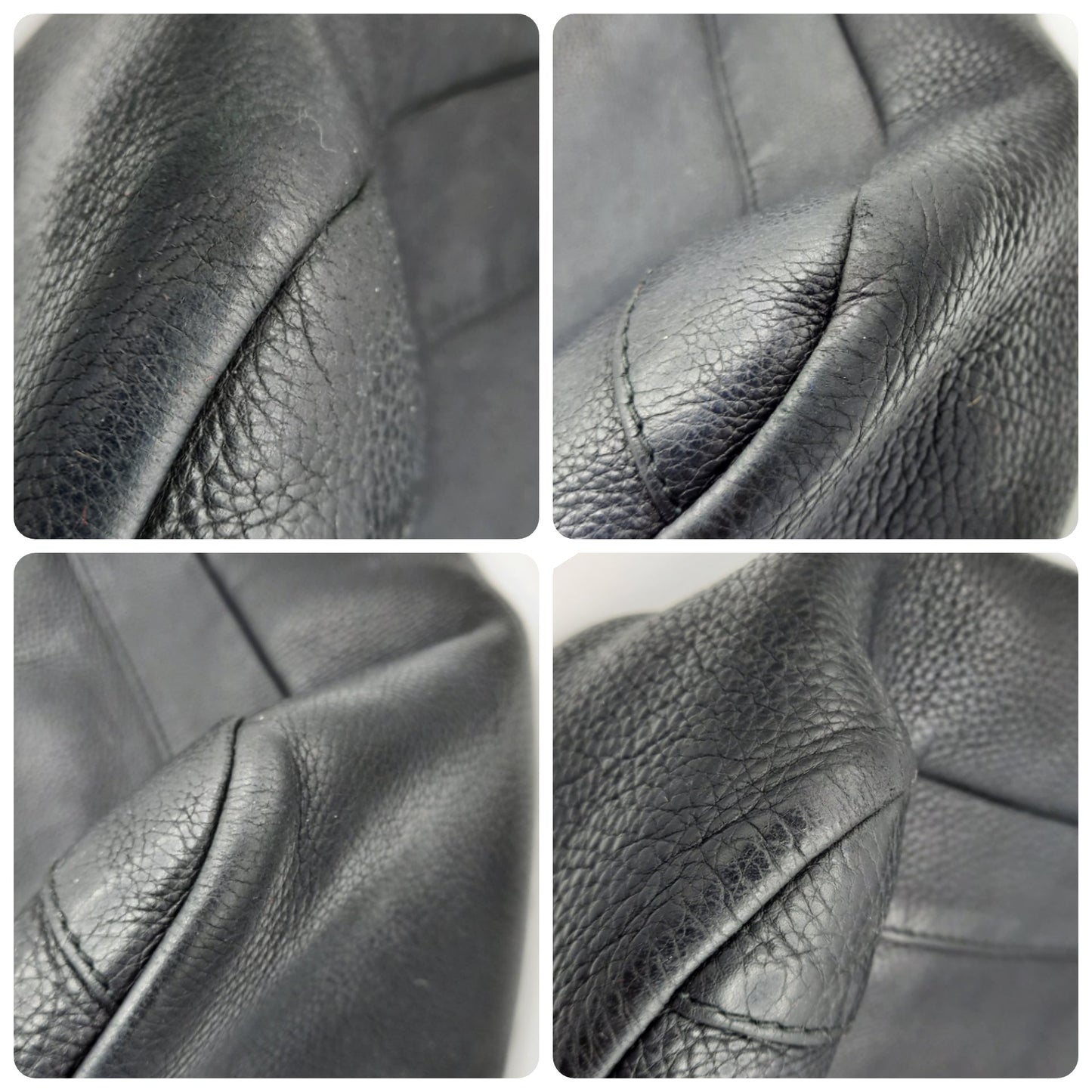 Shopper Black Leather Vintage