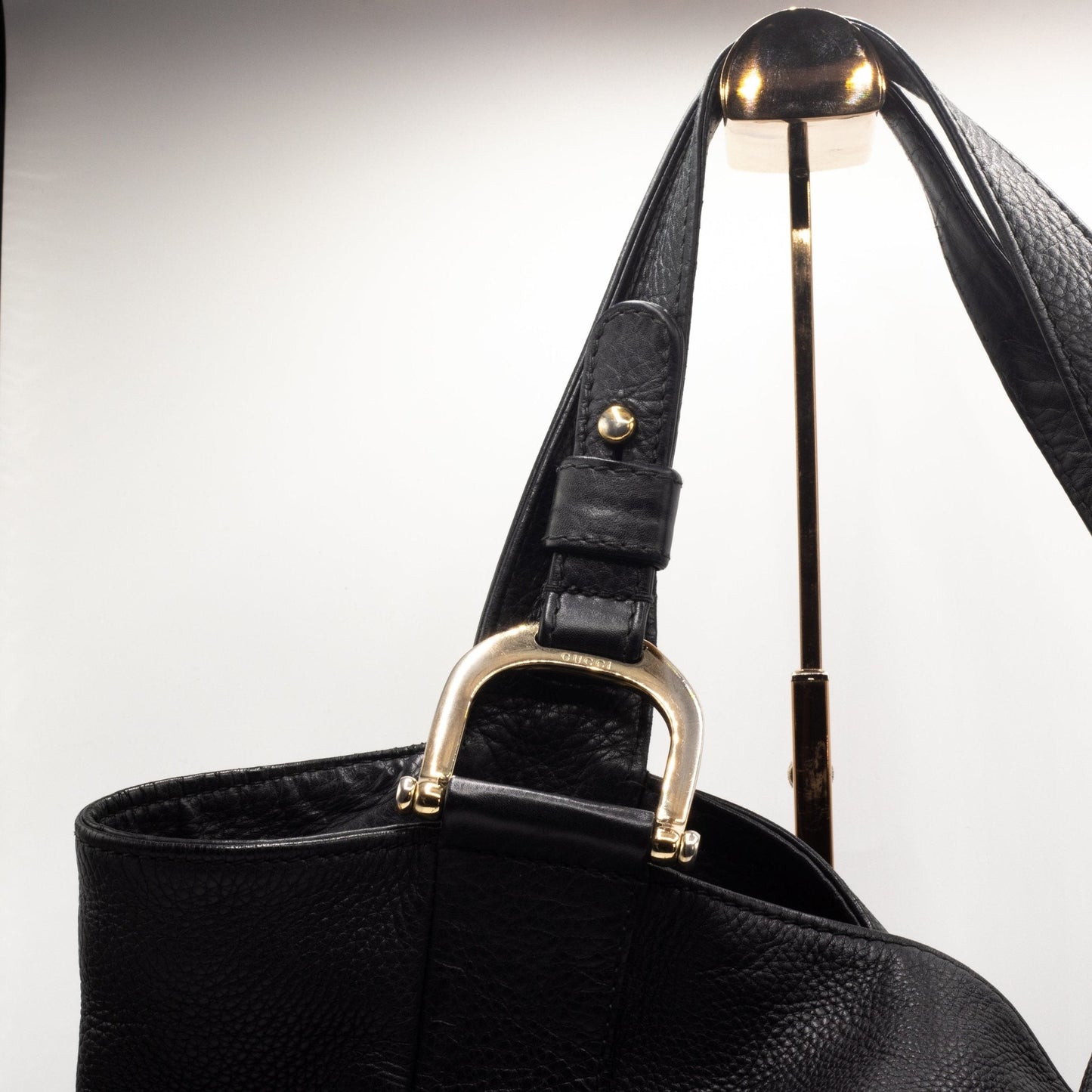Shopper Black Leather Vintage