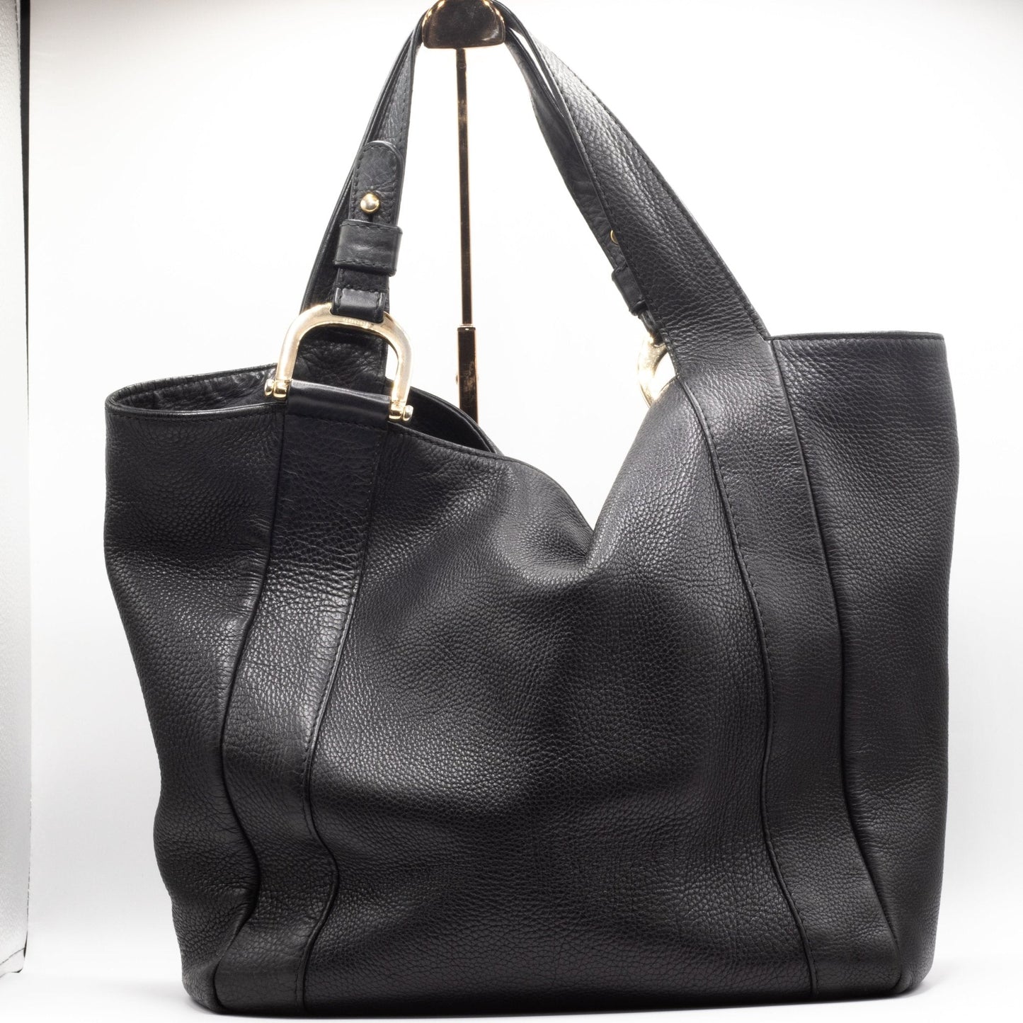 Shopper Black Leather Vintage