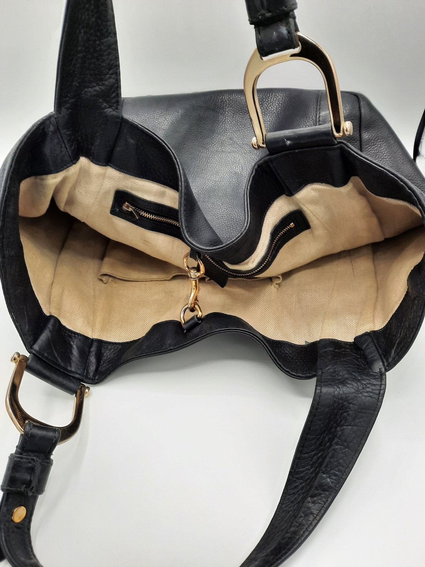 Shopper Black Leather Vintage
