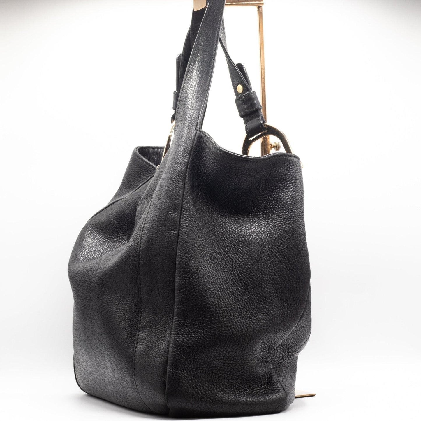 Shopper Black Leather Vintage