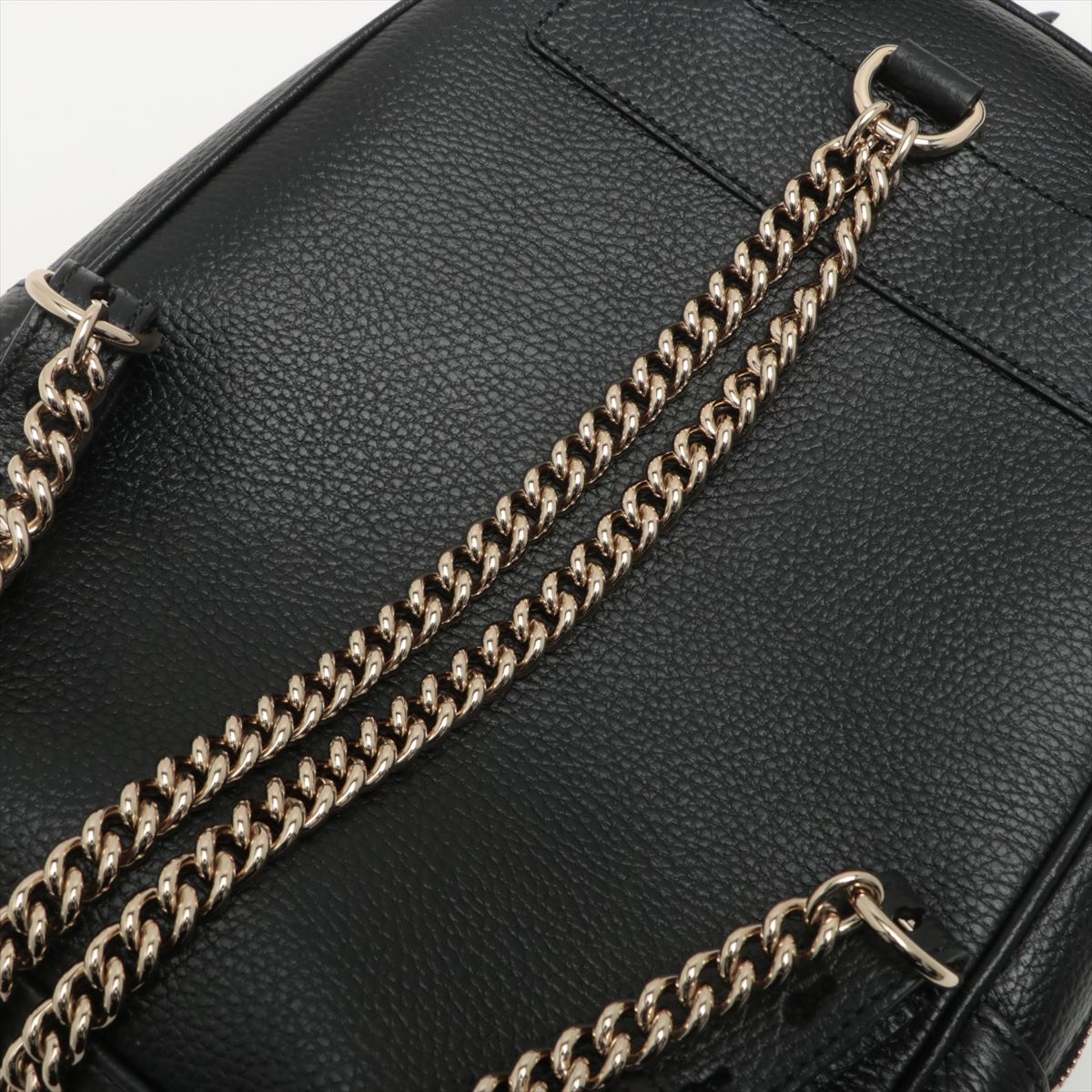 Soho Interlocking Backpack Black Leather