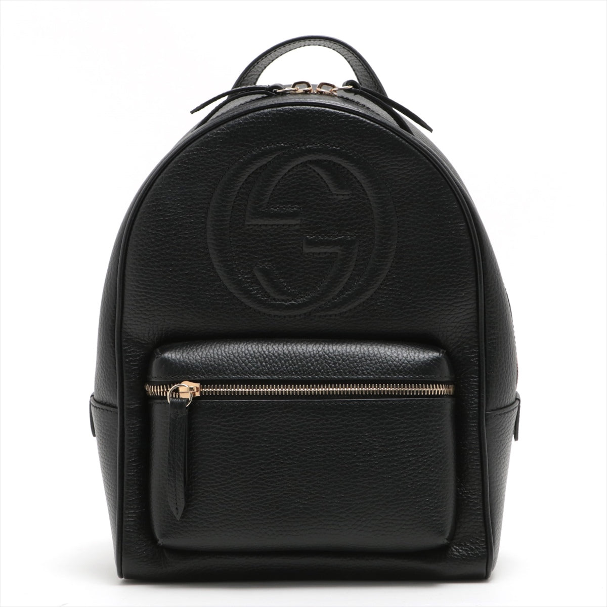 Soho Interlocking Backpack Black Leather