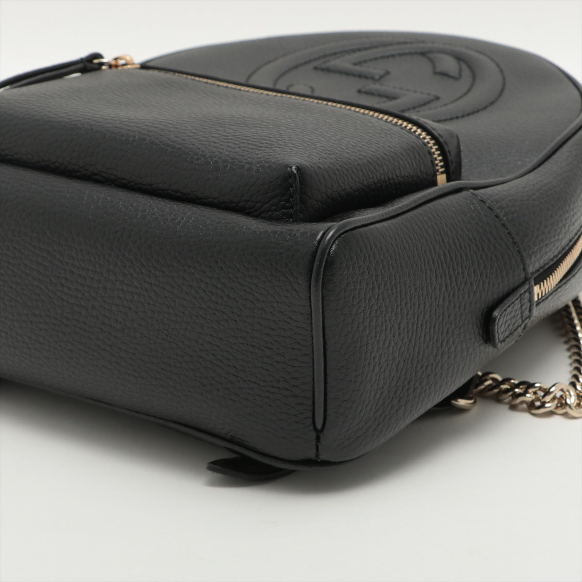 Soho Interlocking Backpack Black Leather