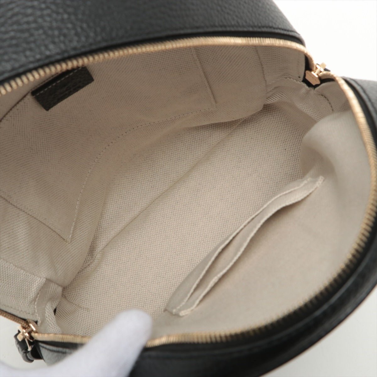 Soho Interlocking Backpack Black Leather