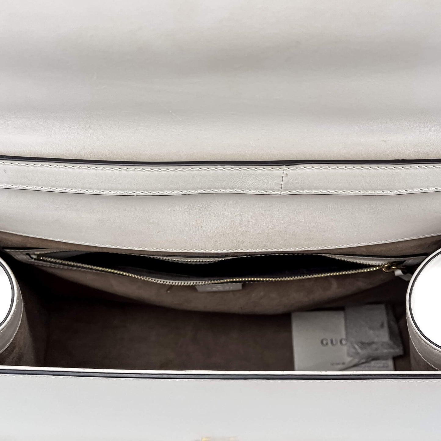 Sylvie Maxi Leather White Bag