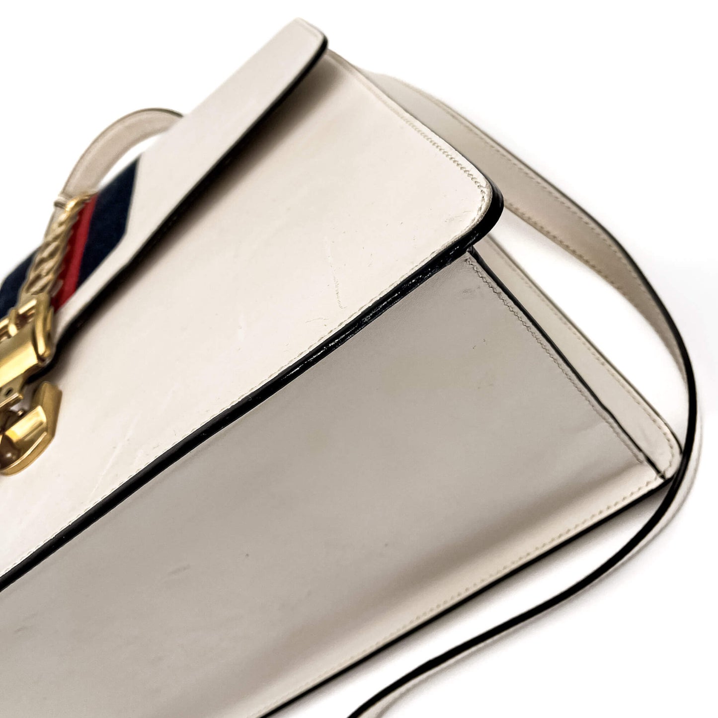 Sylvie Maxi Leather White Bag