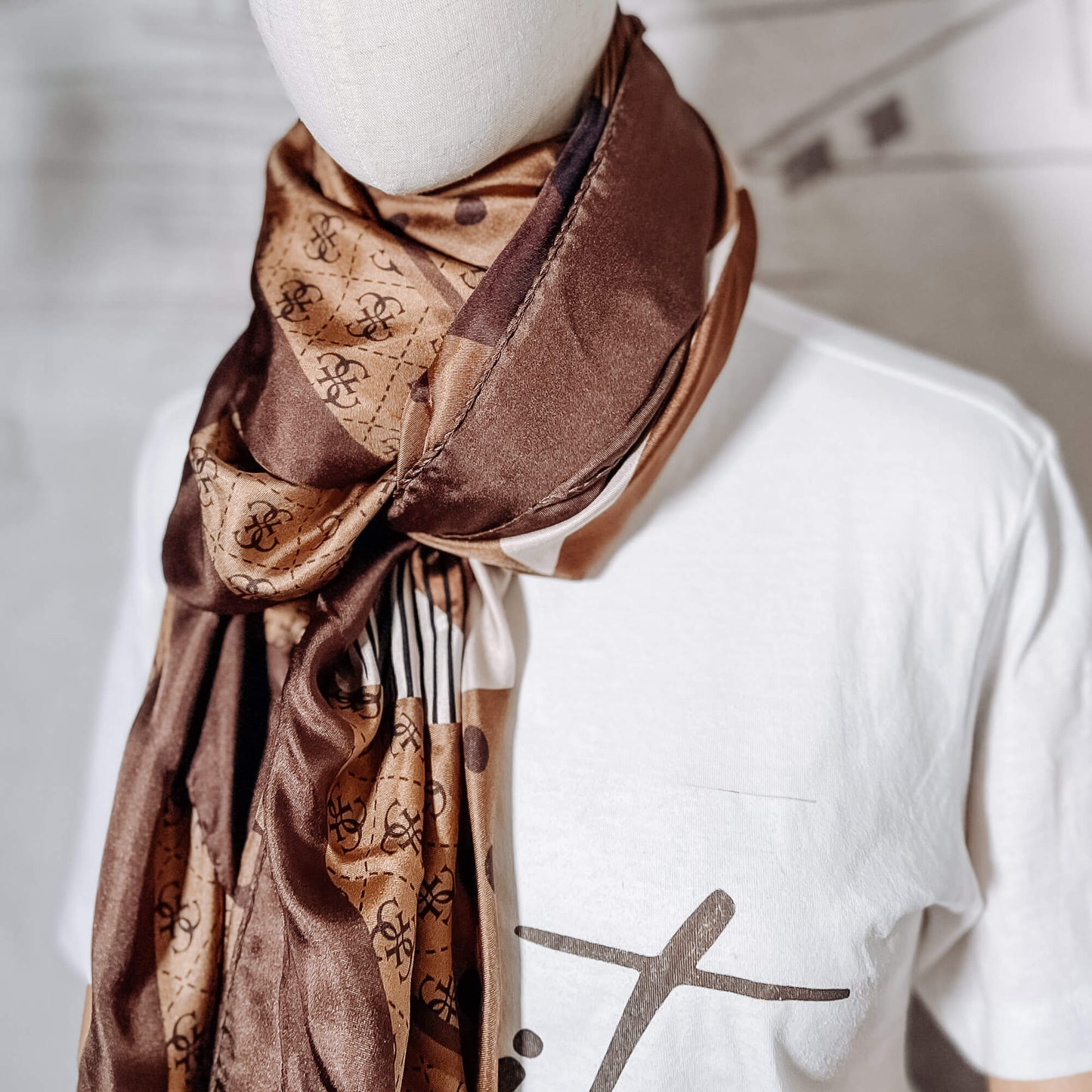 Brown and Gold Foulard