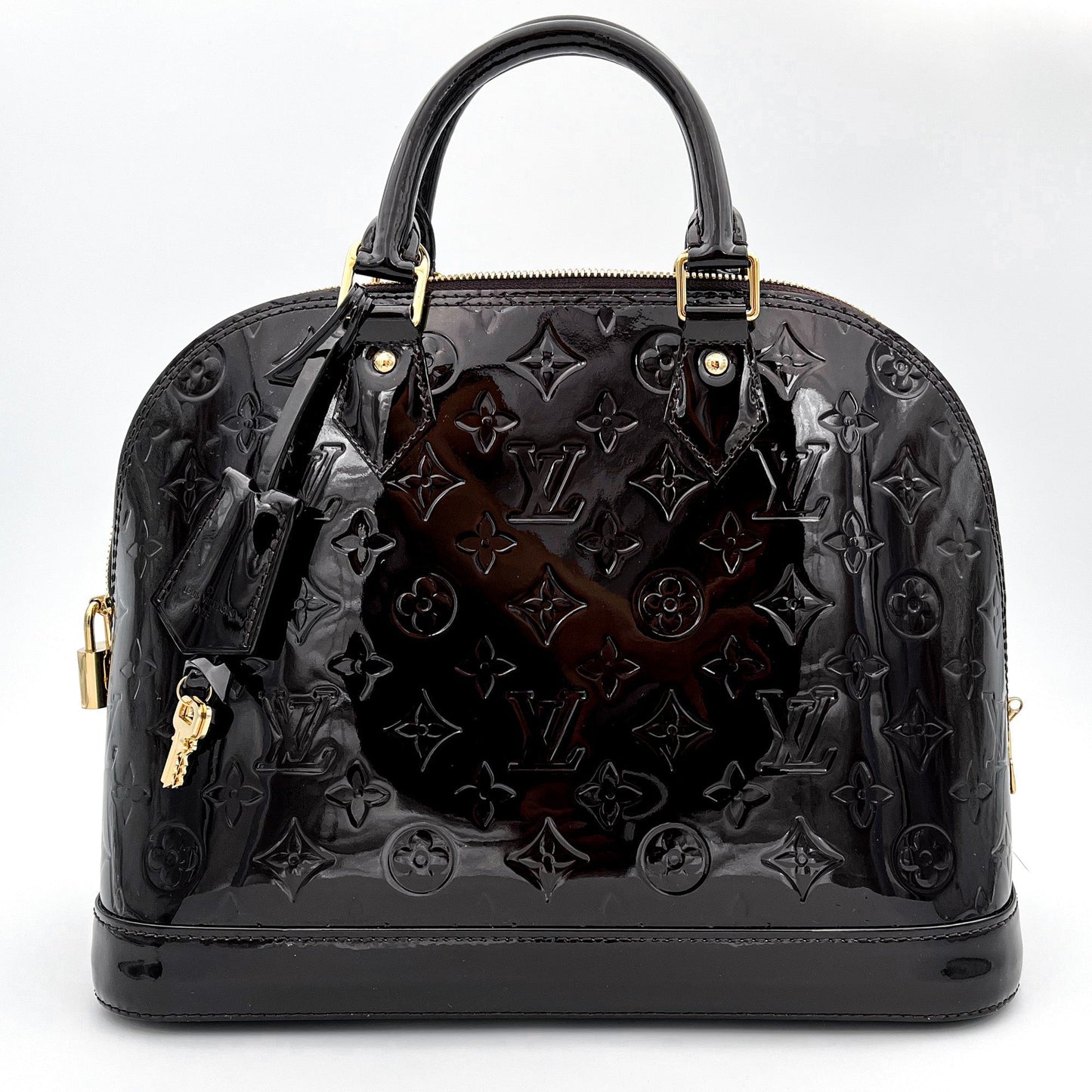 Alma PM in Burgundy Patent Leather