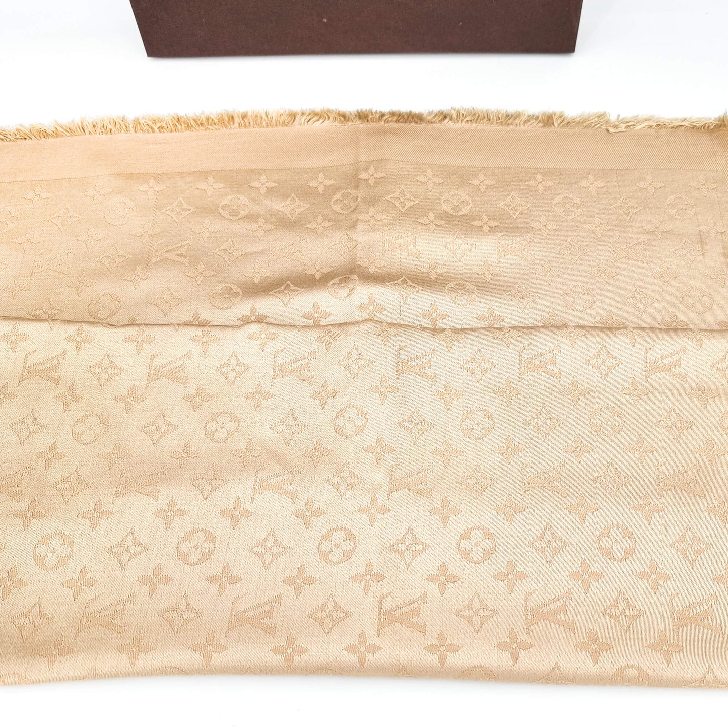 Beige Monogram silk