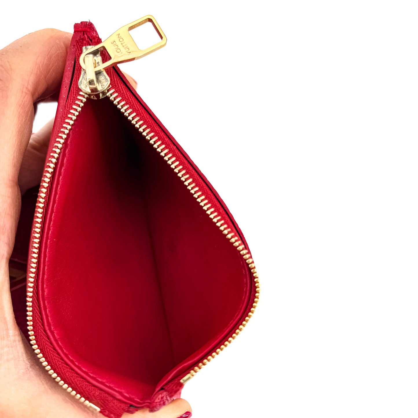 Capucines Compact Leather Red Wallet