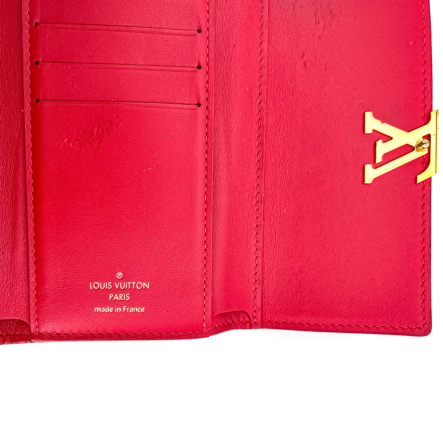 Capucines Compact Leather Red Wallet