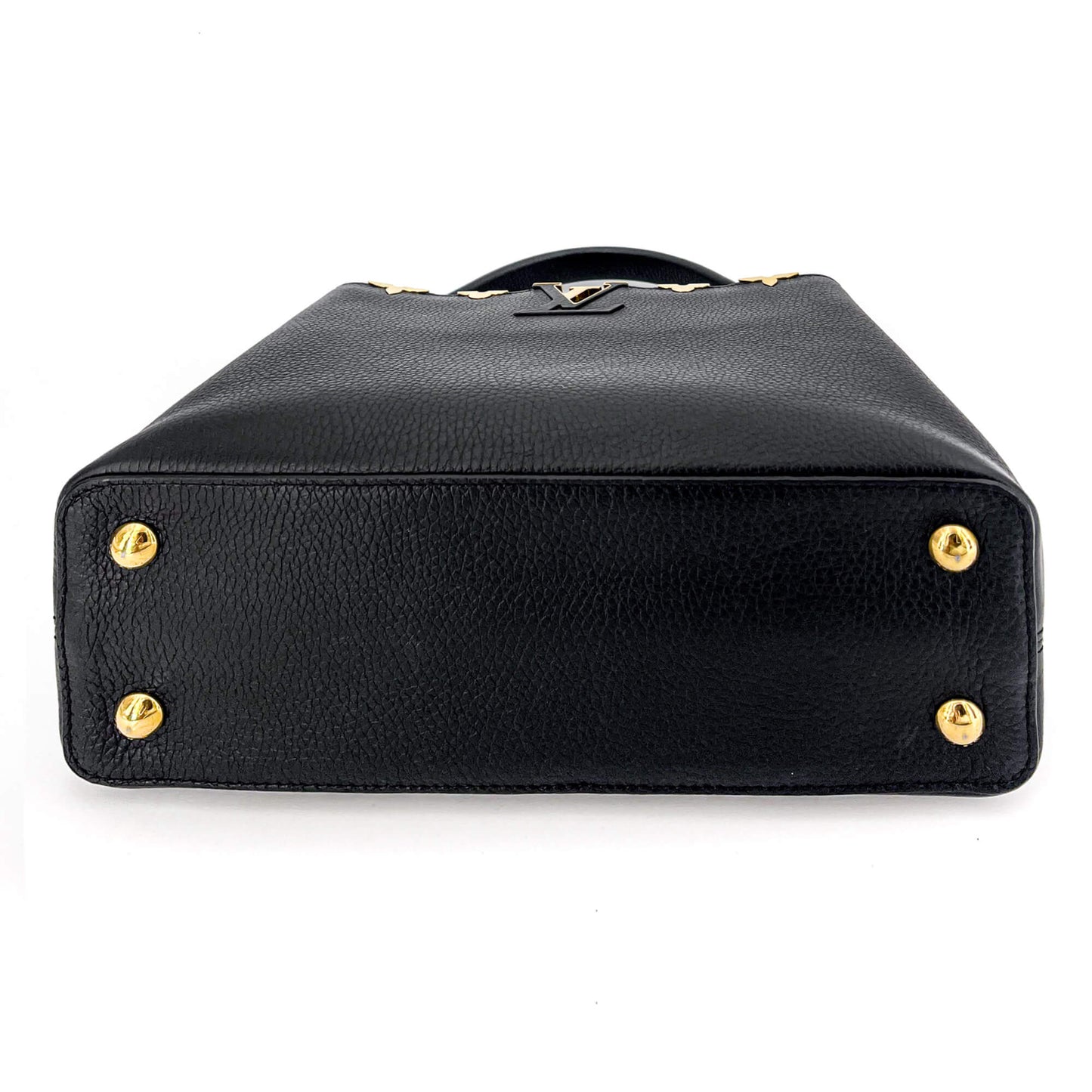Capucines MM Crown Black Leather