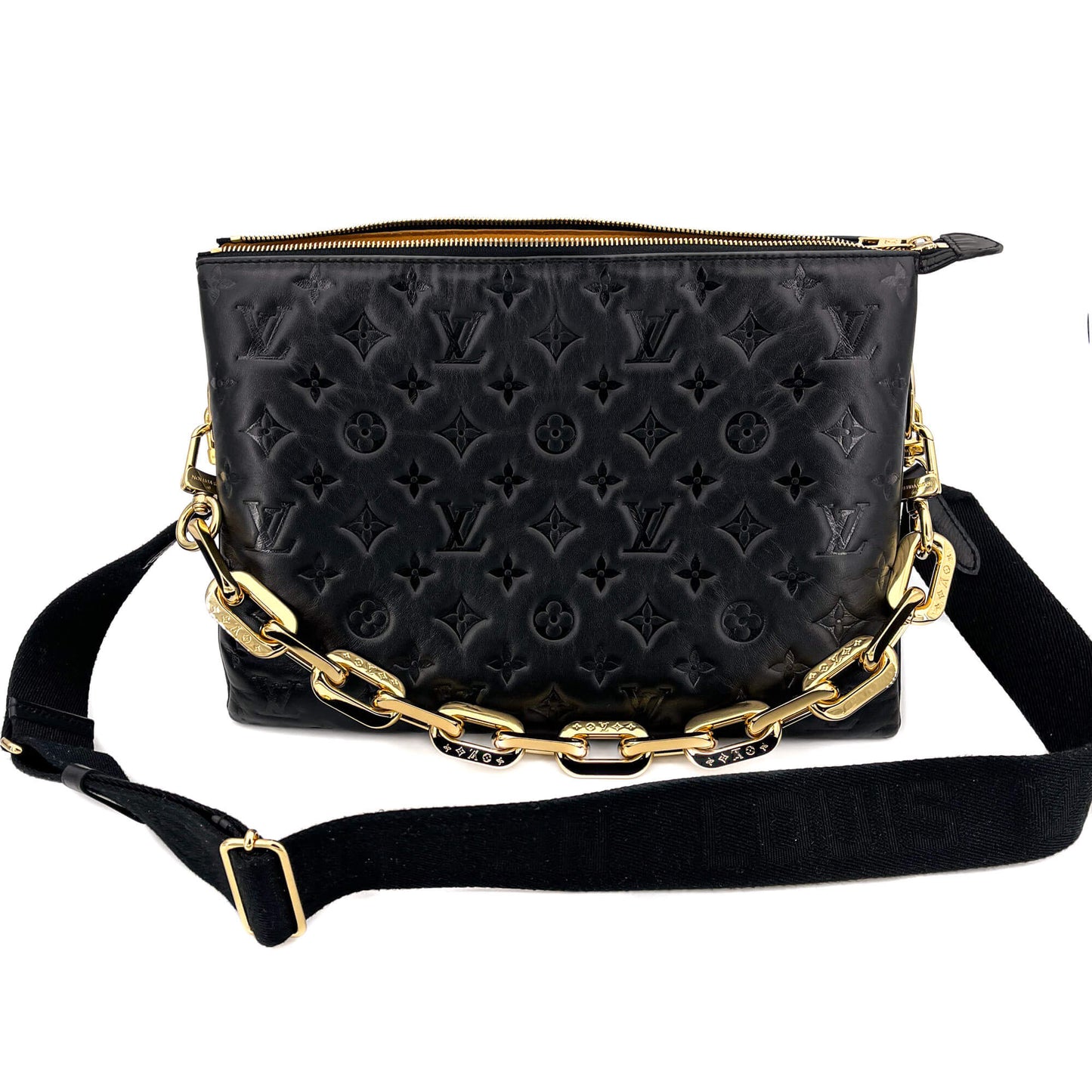 Coussin MM Black Leather