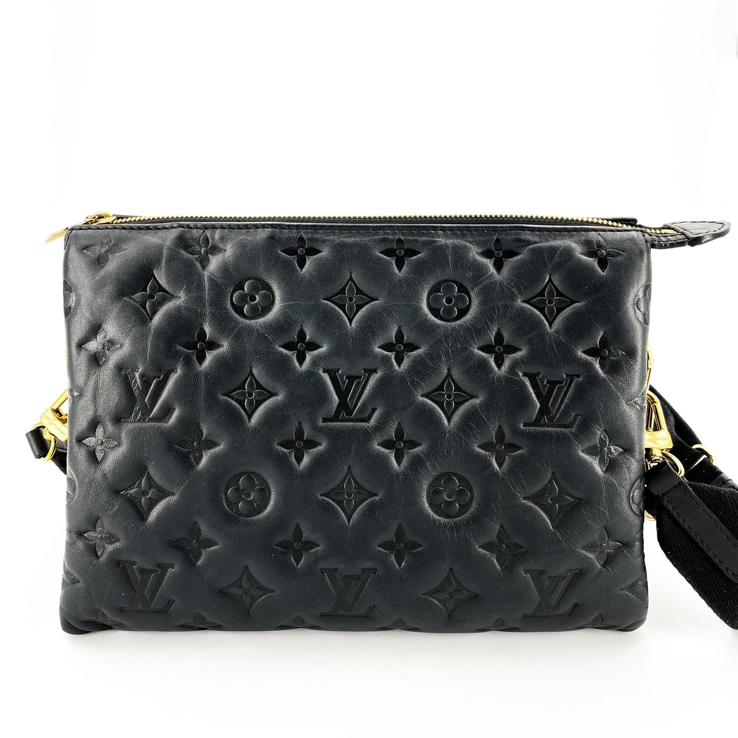 Coussin PM Black Leather