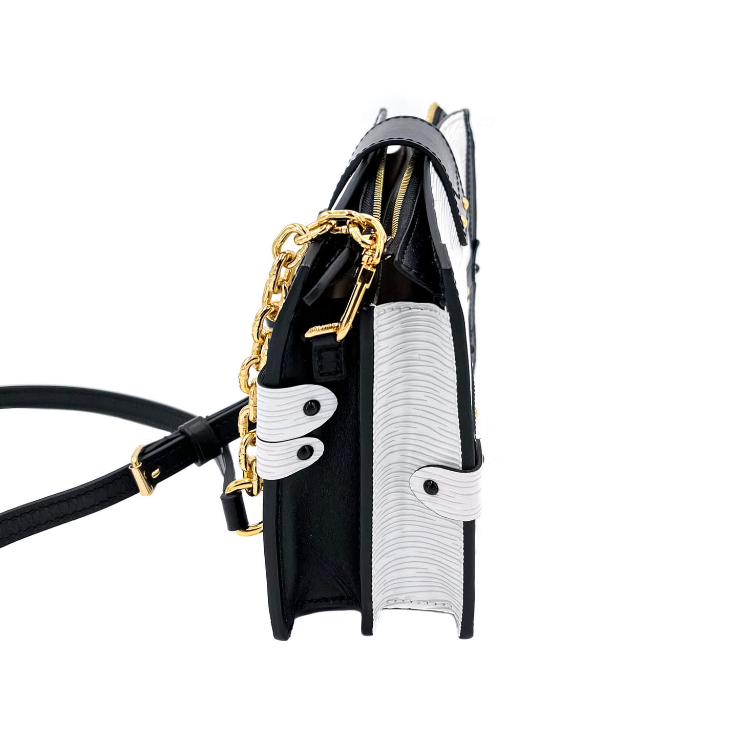 Trunk Clutch Epi Leather White Bag