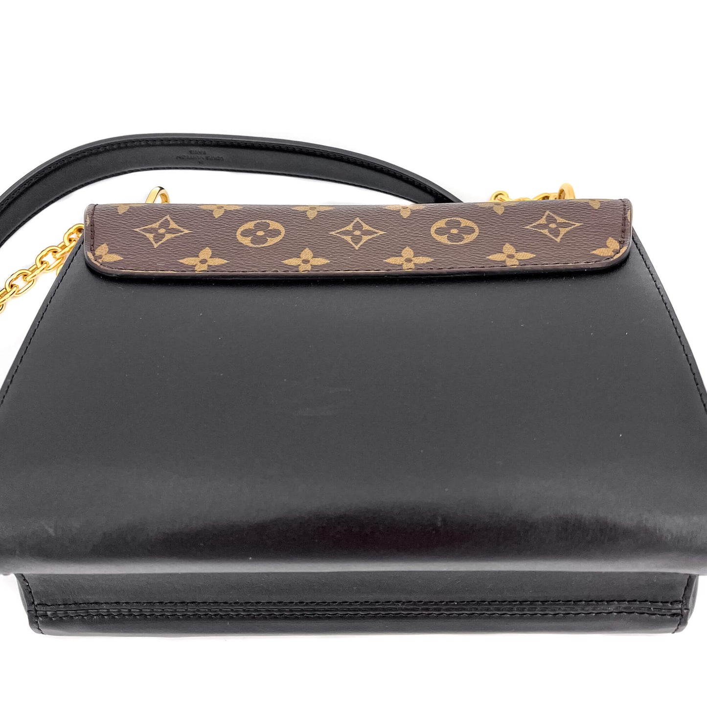 Twist Chain MM Monogram Canvas & Leather Brogue Reverse Bag