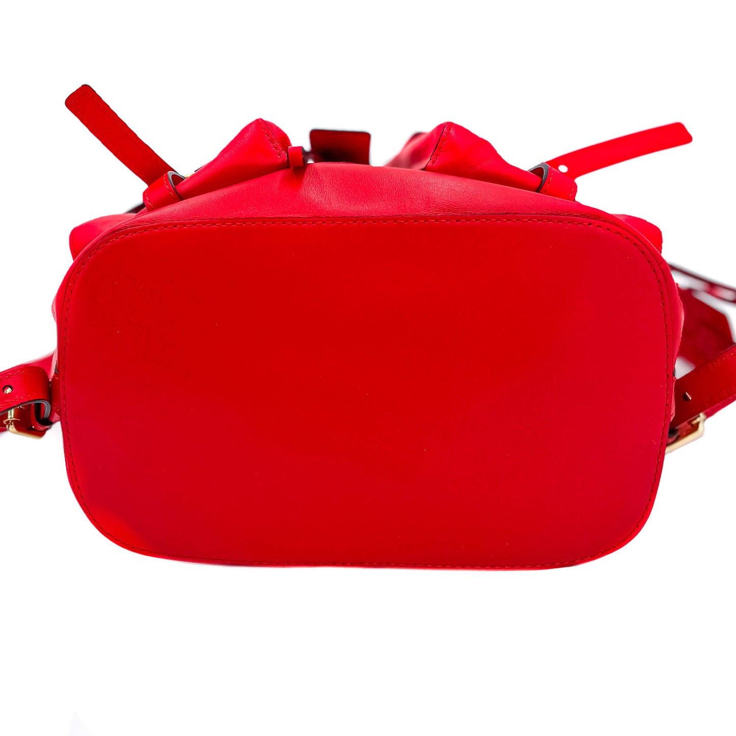 Leather Red Backpack