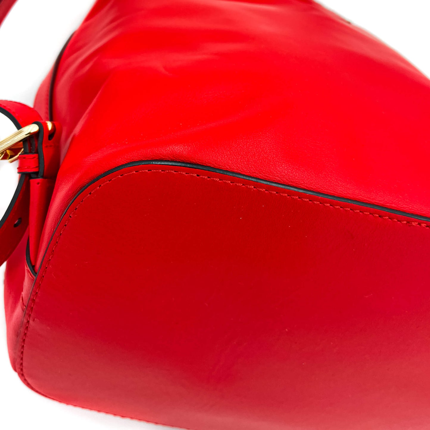 Leather Red Backpack
