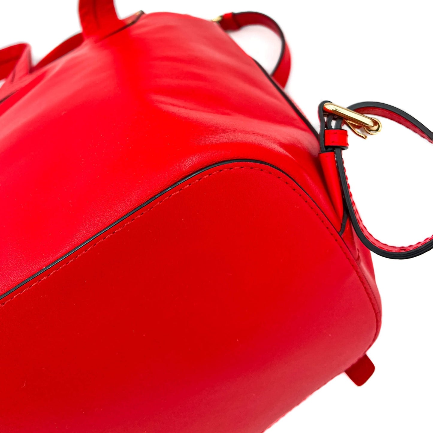 Leather Red Backpack