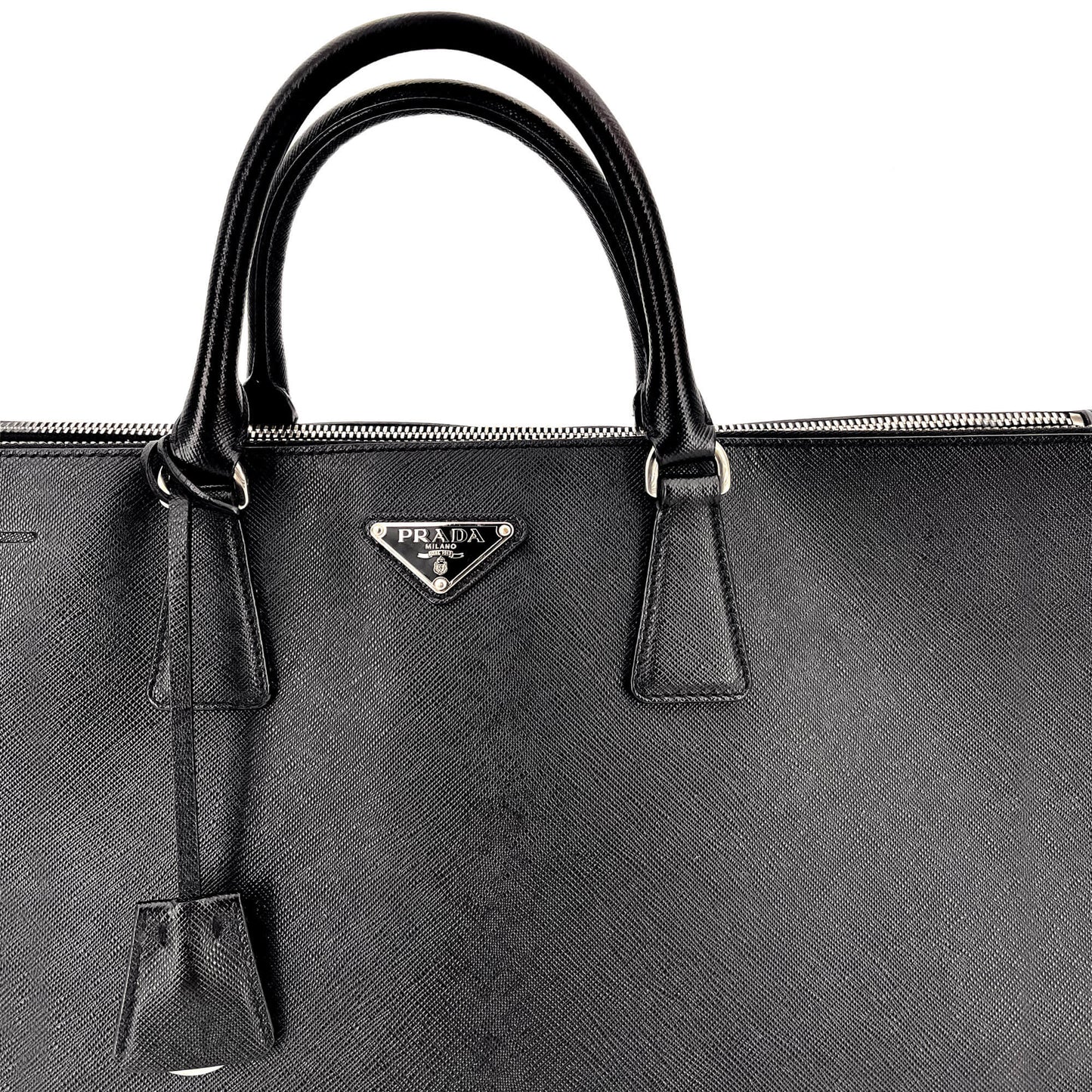 Galleria Large Leather Black Tote
