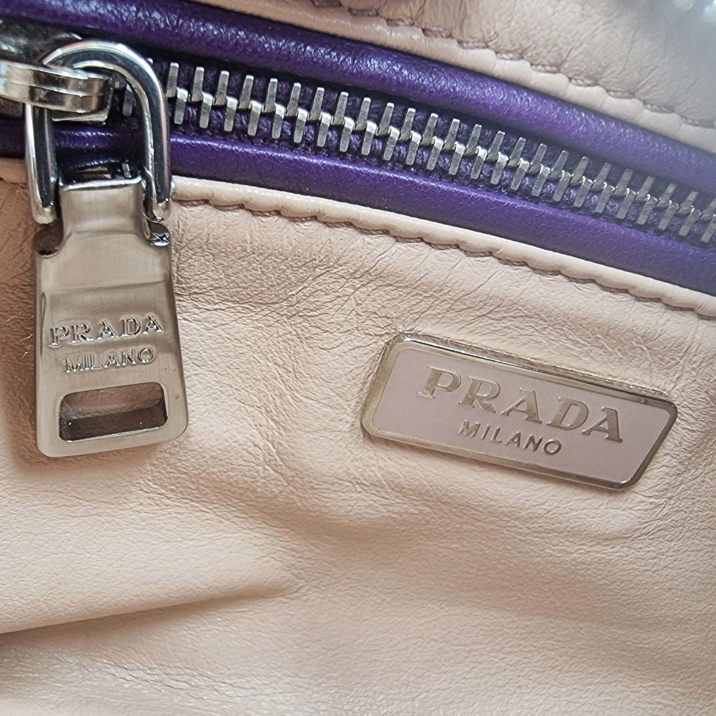 Purple leather cross-body