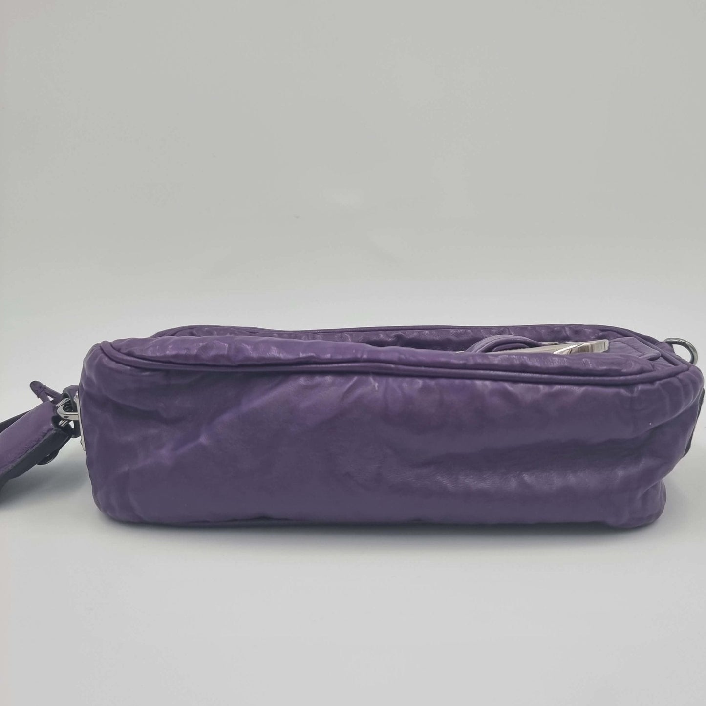 Purple leather cross-body