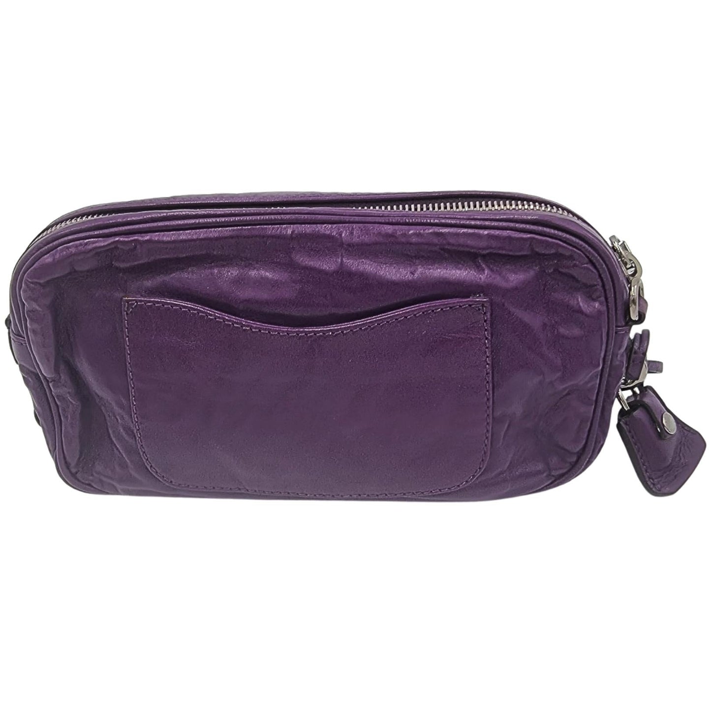 Purple leather cross-body