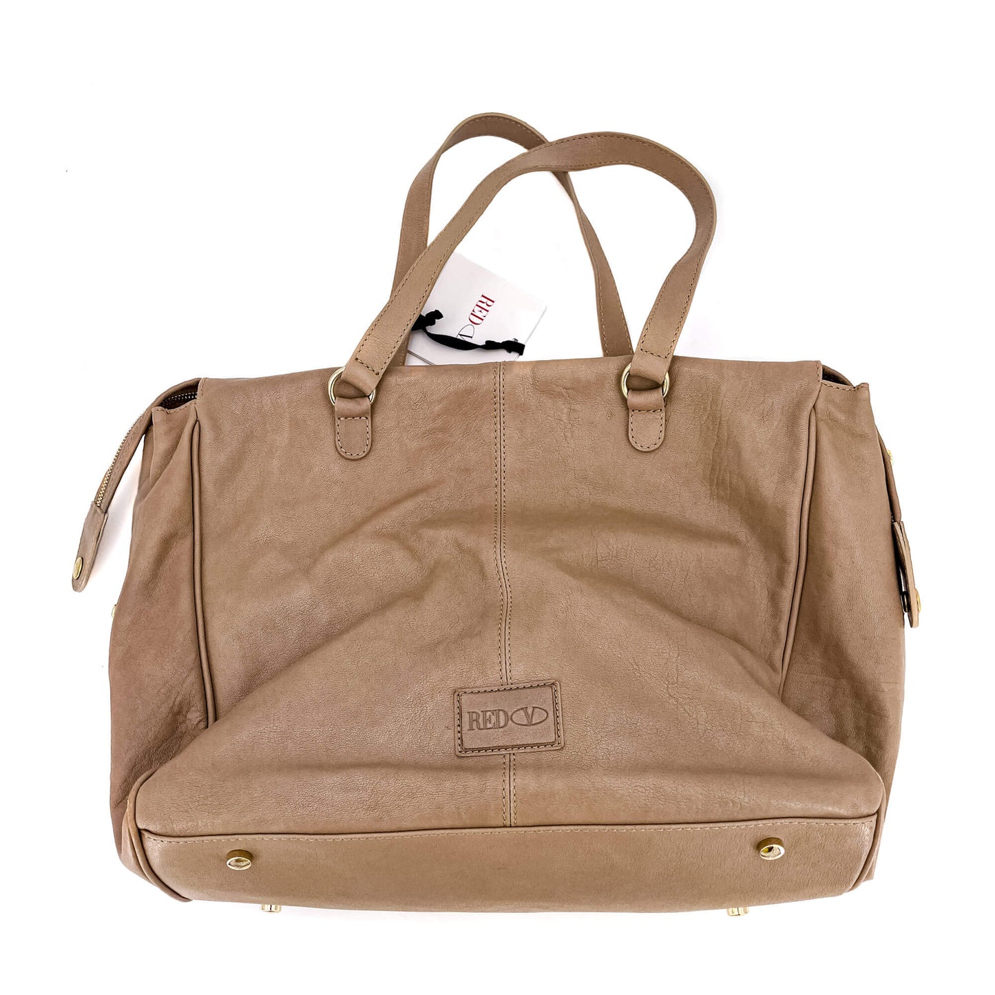 Shoulder Bag Beige Leather