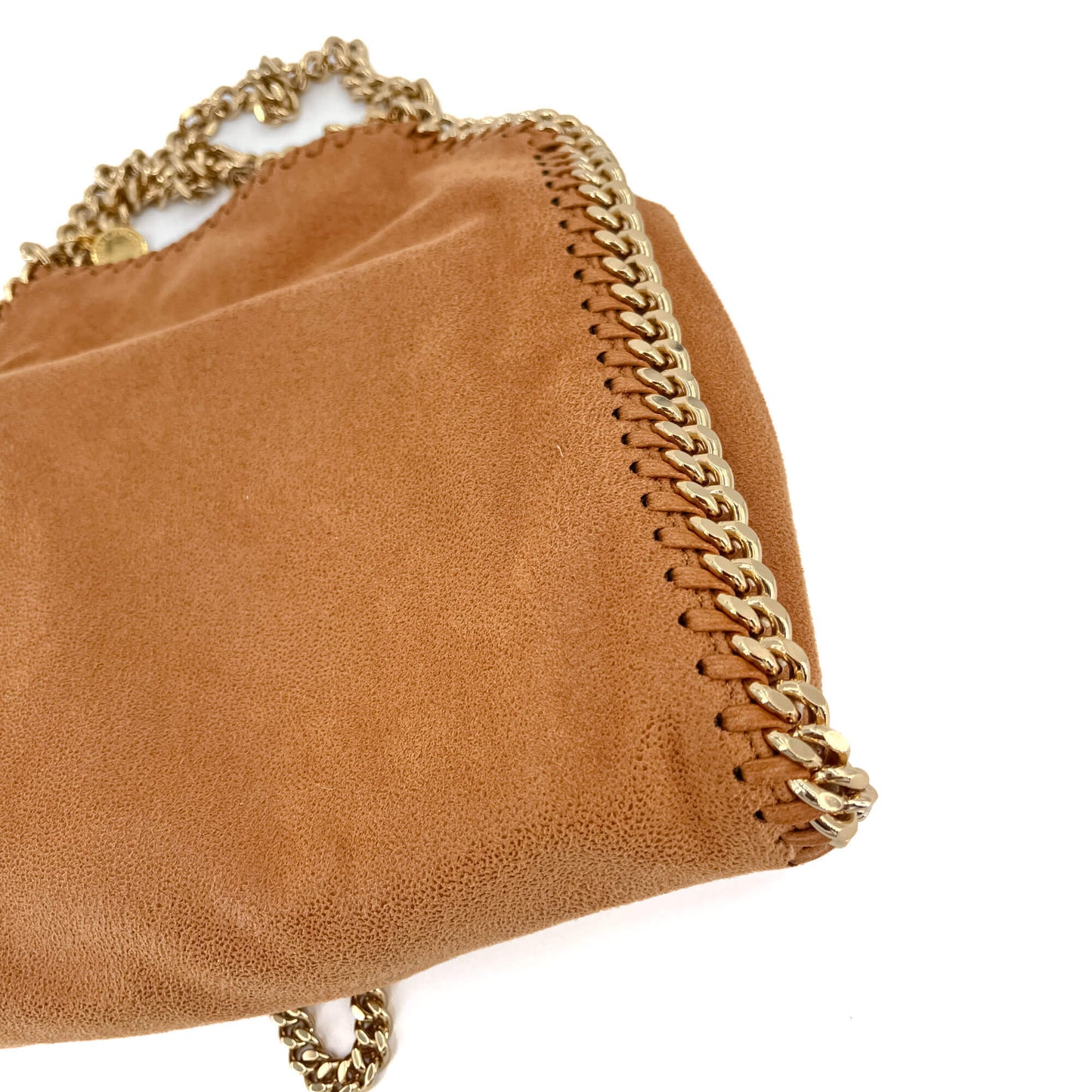 Falabella Mini Vegan Fabric Brown Bag