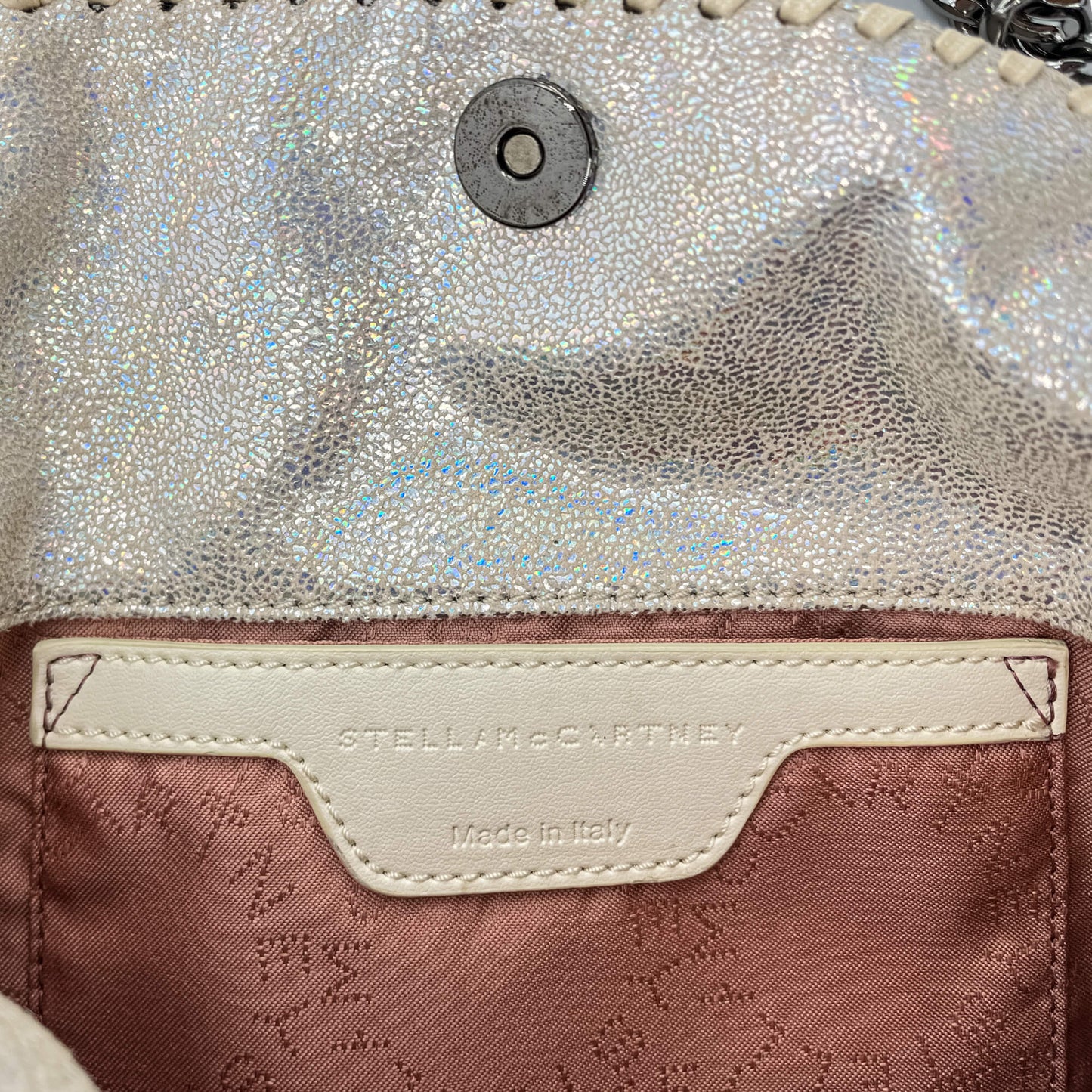 Falabella Mini Vegan Fabric Perled Glitter Bag