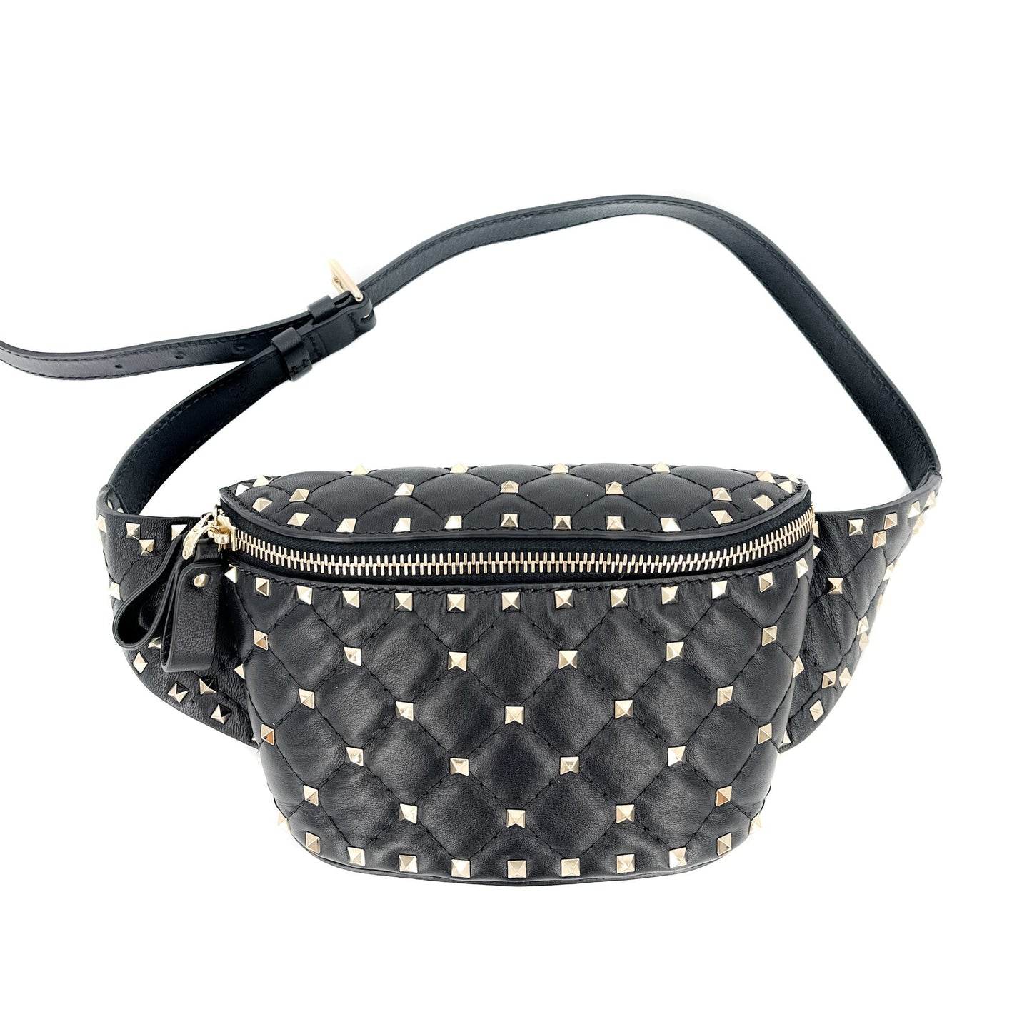 Rockstud Leather Black Beltbag