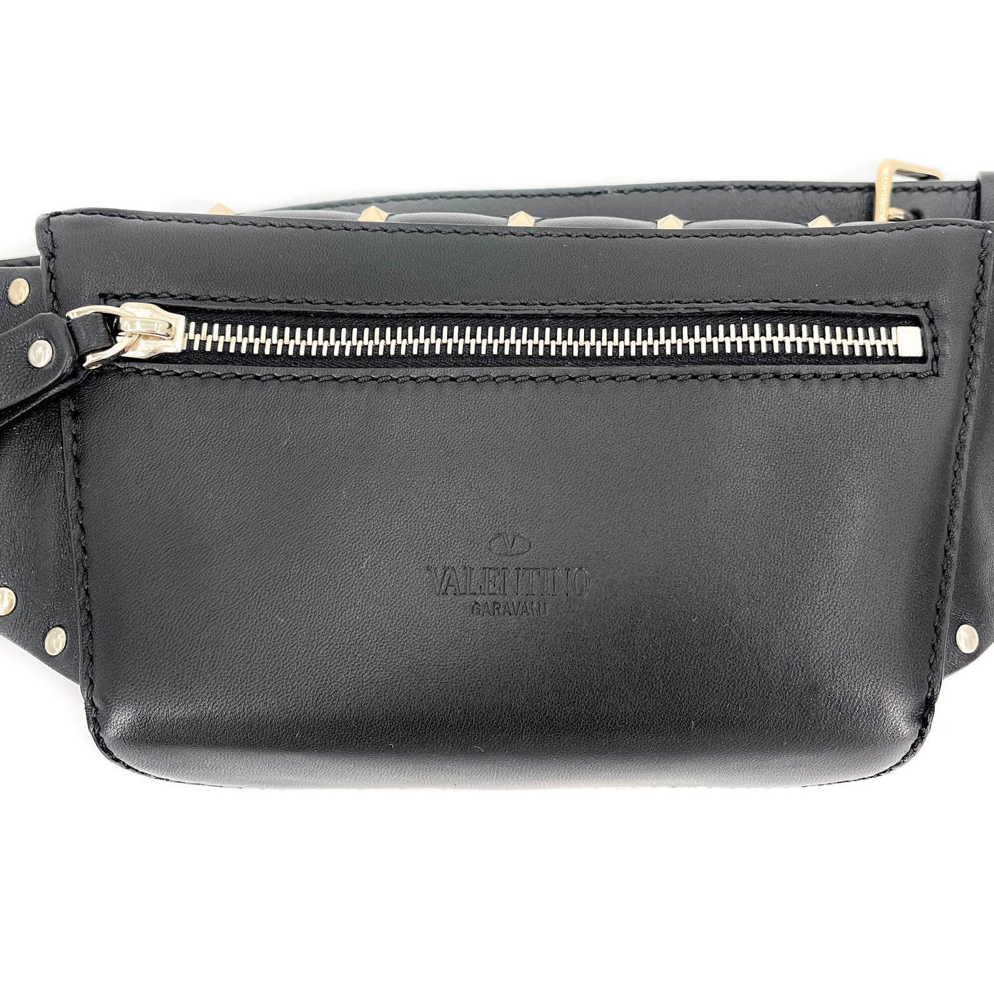 Rockstud Leather Black Beltbag