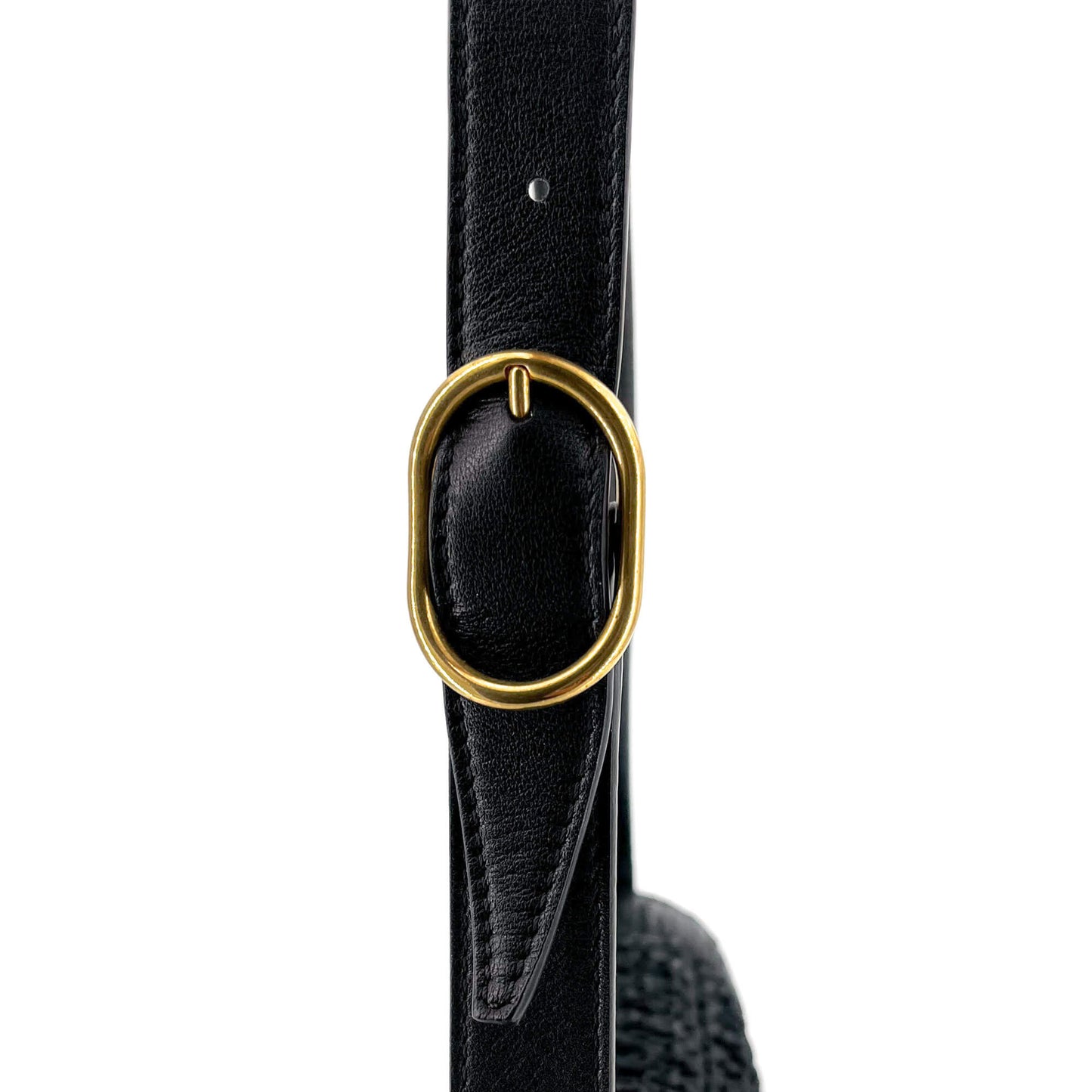 Supervee Black Raffia Shoulder Bag