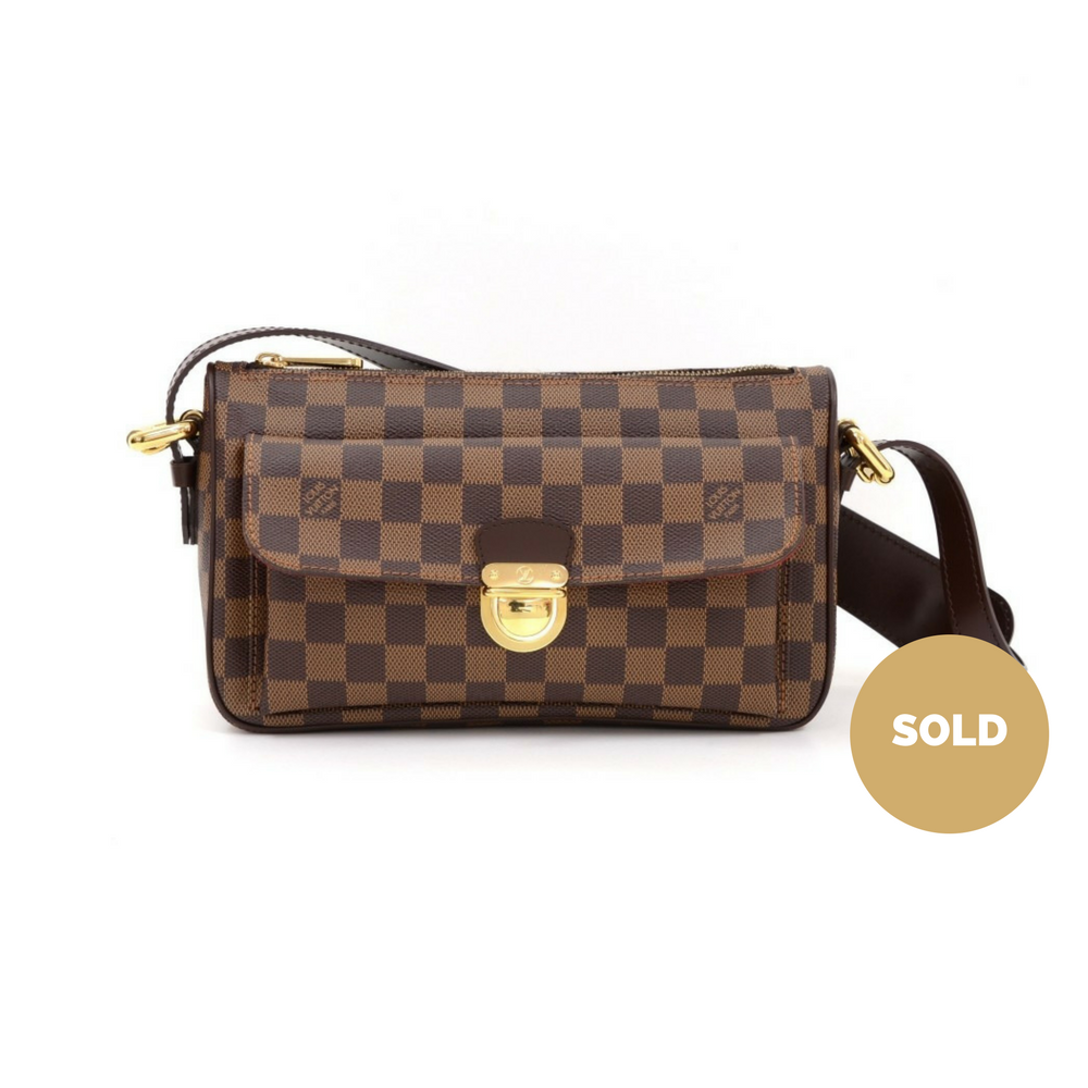 Louis Vuitto Ravello GM Damier EbÃ¨ne Canvas Shoulder Bag
