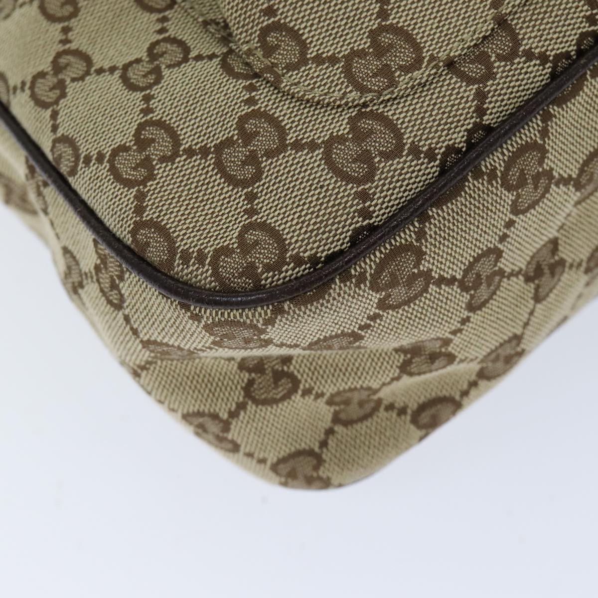 GUCCI GG Canvas Shoulder Bag Beige 131211 tb1106
