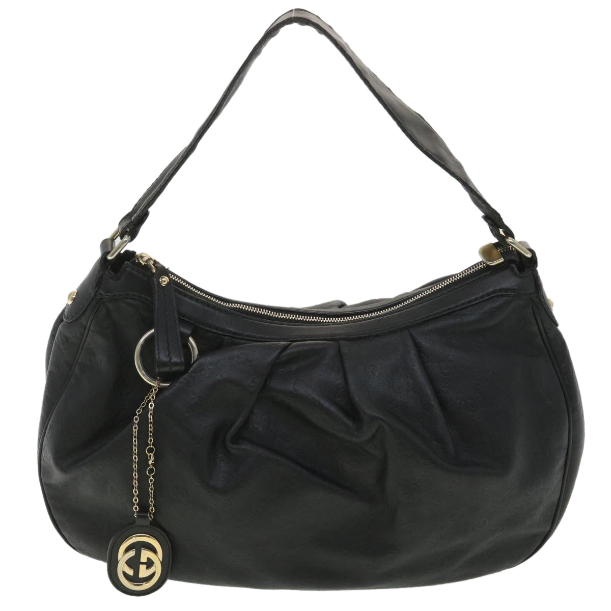 GUCCI Guccissima Shoulder Bag Black 232955 tb522