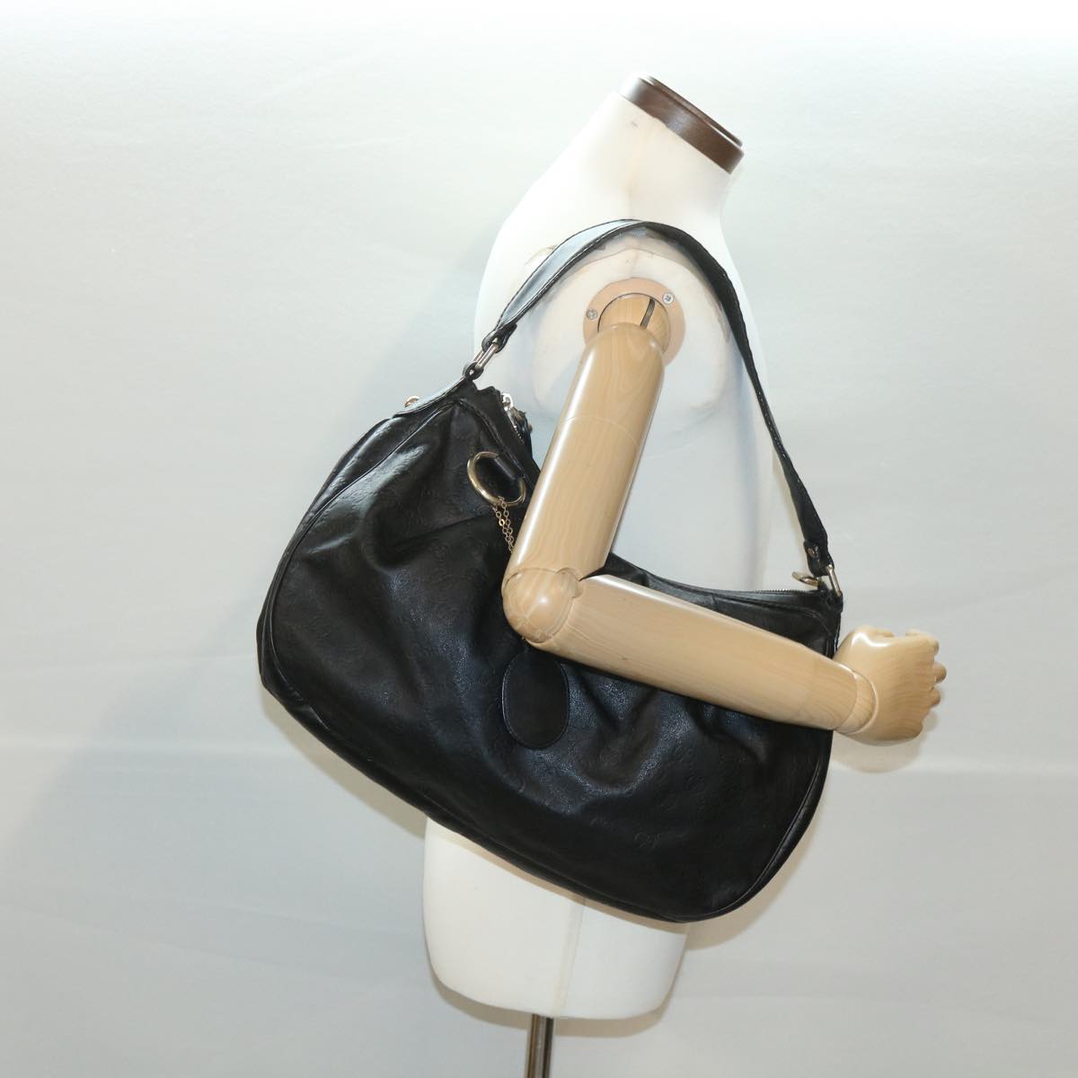 GUCCI Guccissima Shoulder Bag Black 232955 tb522