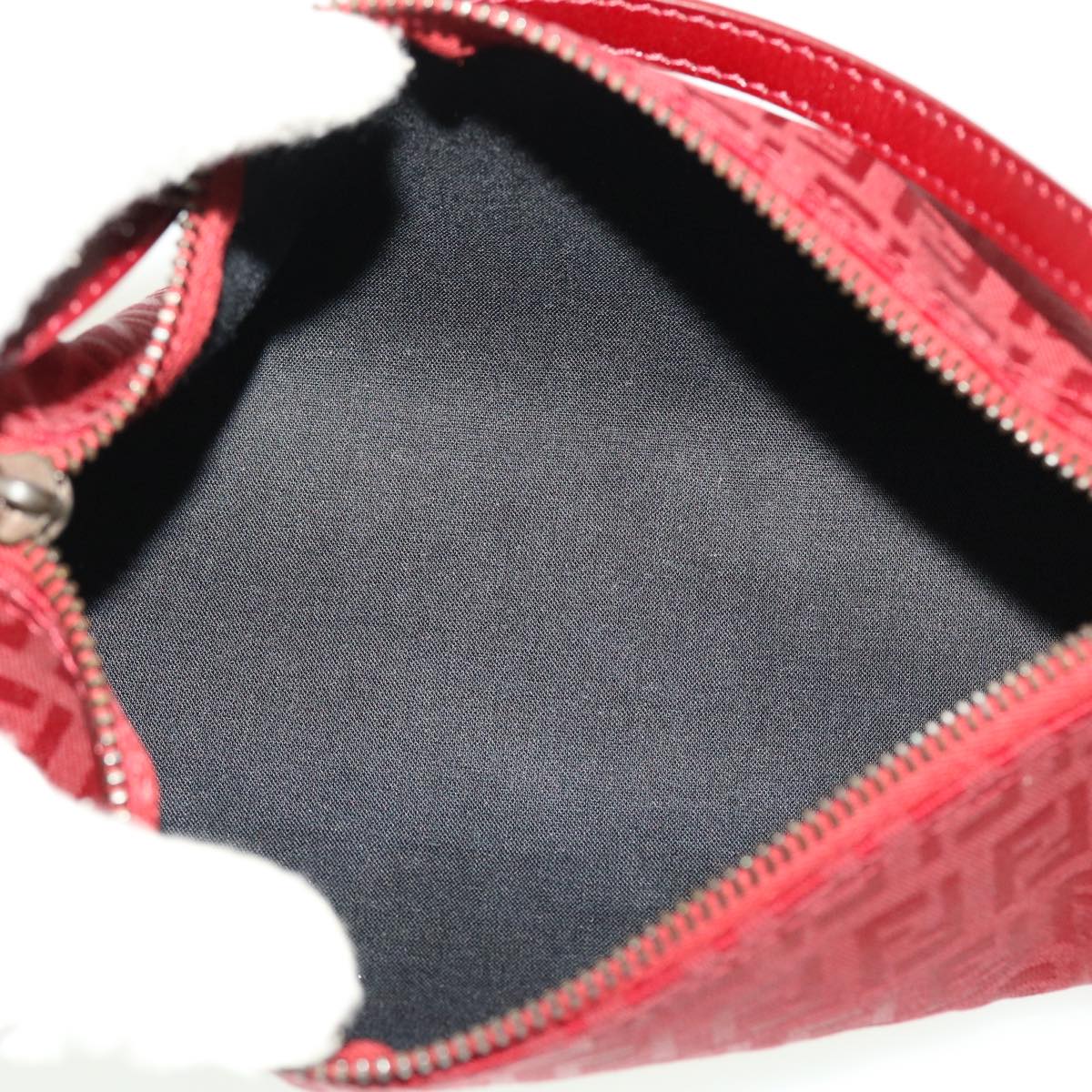 FENDI Zucchino Canvas Pouch Red tb640