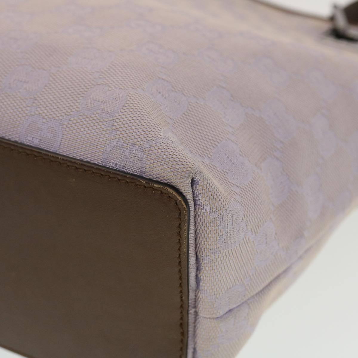 GUCCI GG Canvas Tote Bag Purple Brown 31244 tb674