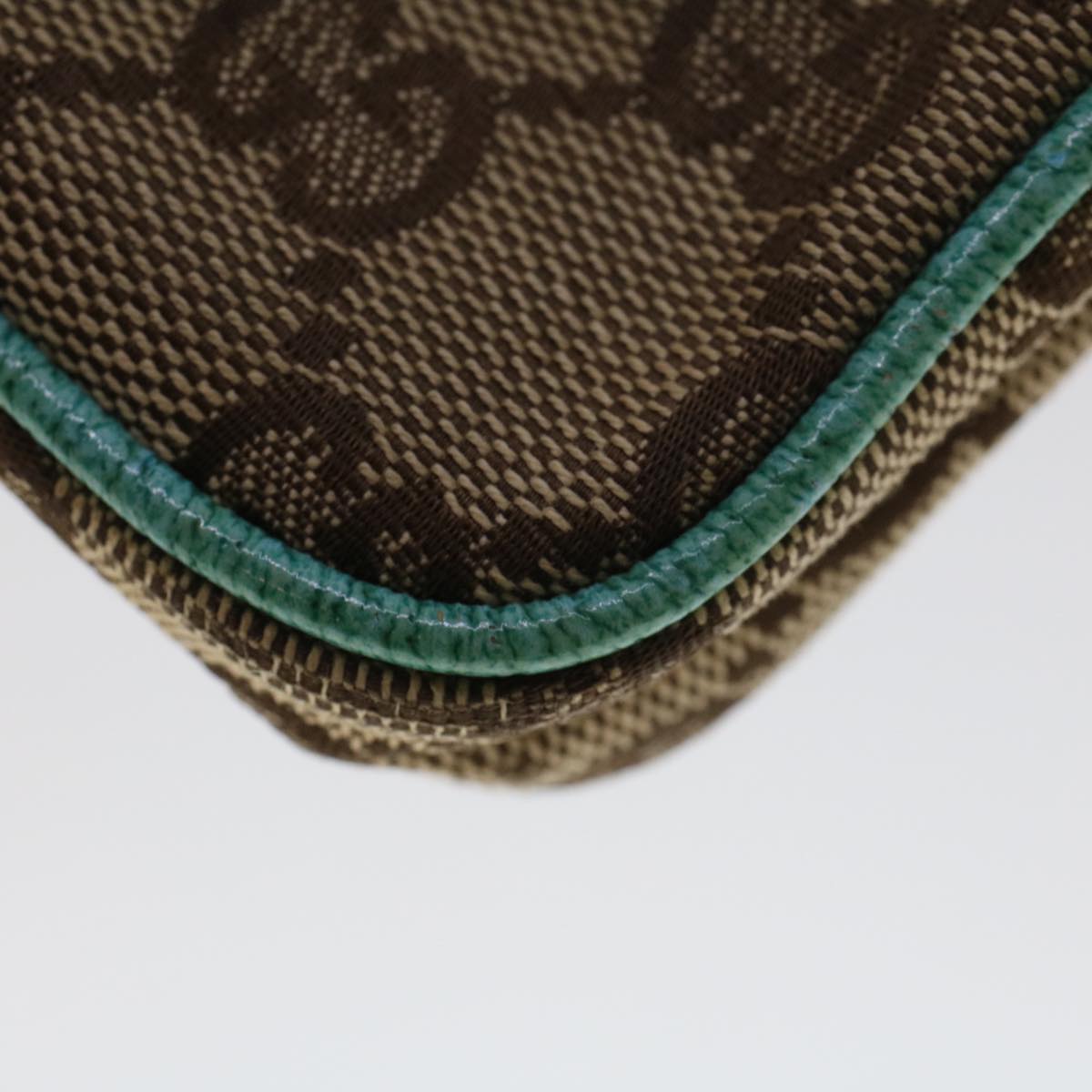 GUCCI GG Canvas Cigarette Case Beige Light Blue 115249 tb678