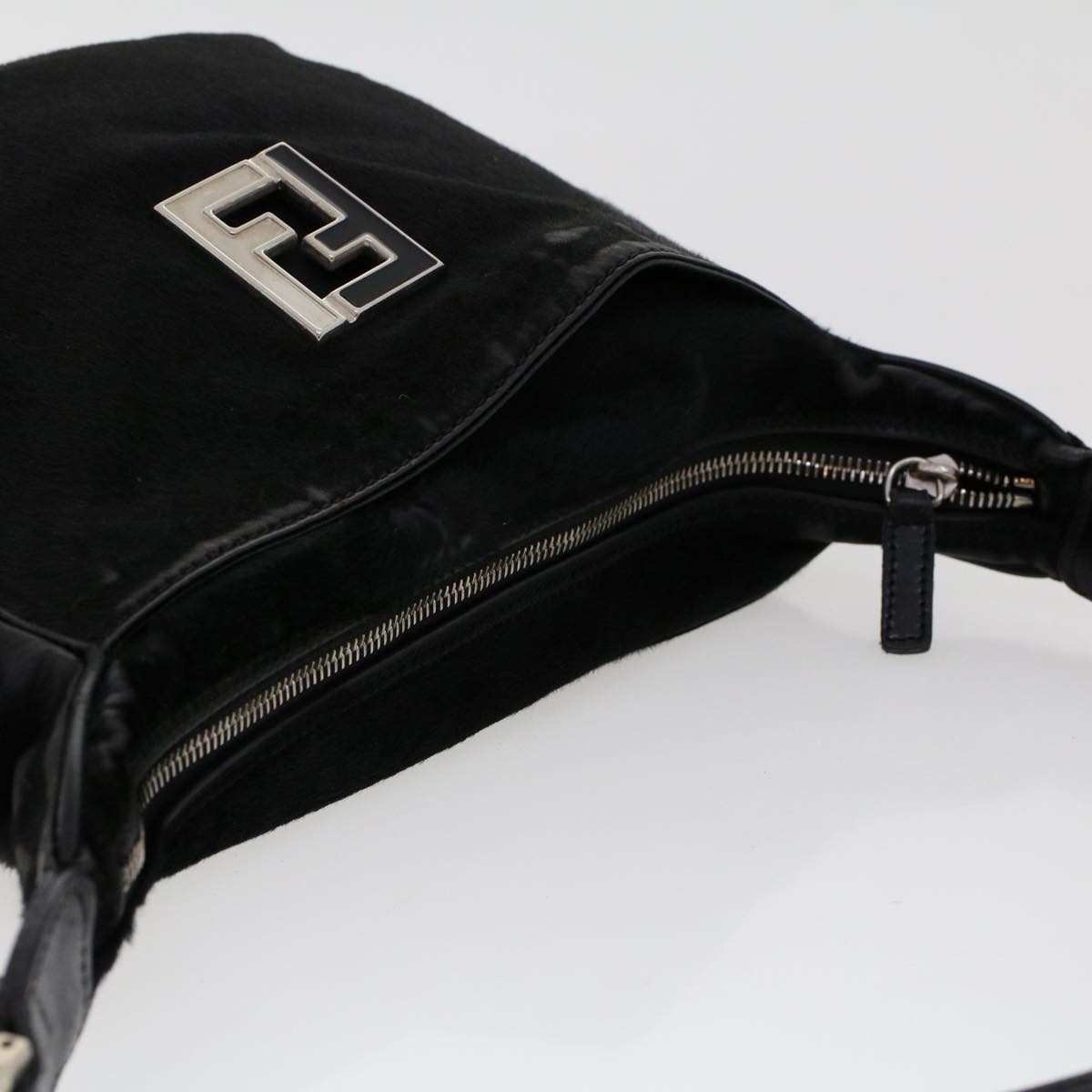 FENDI Shoulder Bag Harako leather Black tb734