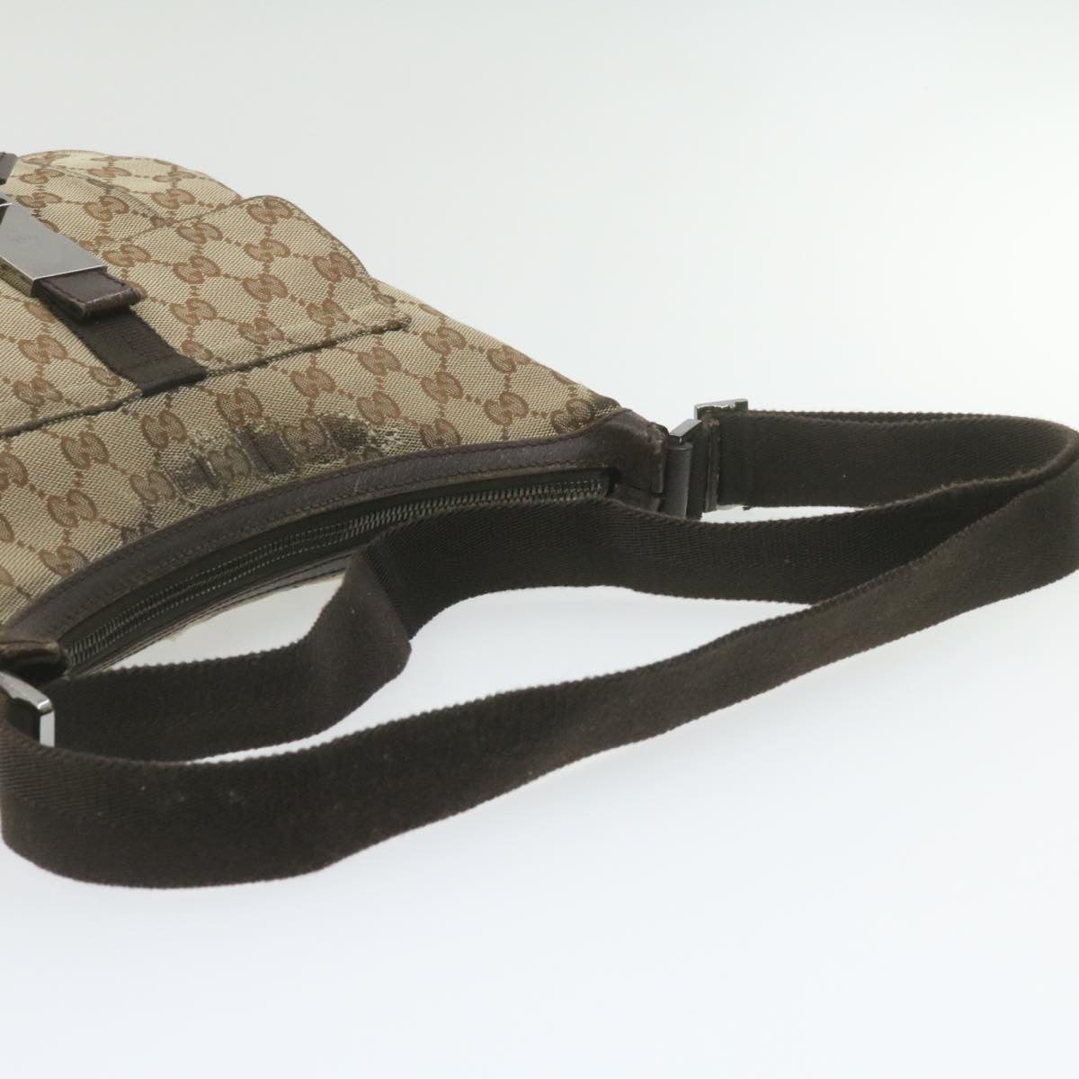 GUCCI Web Sherry Line GG Canvas Hand Shoulder Bag 2Set Beige th1038