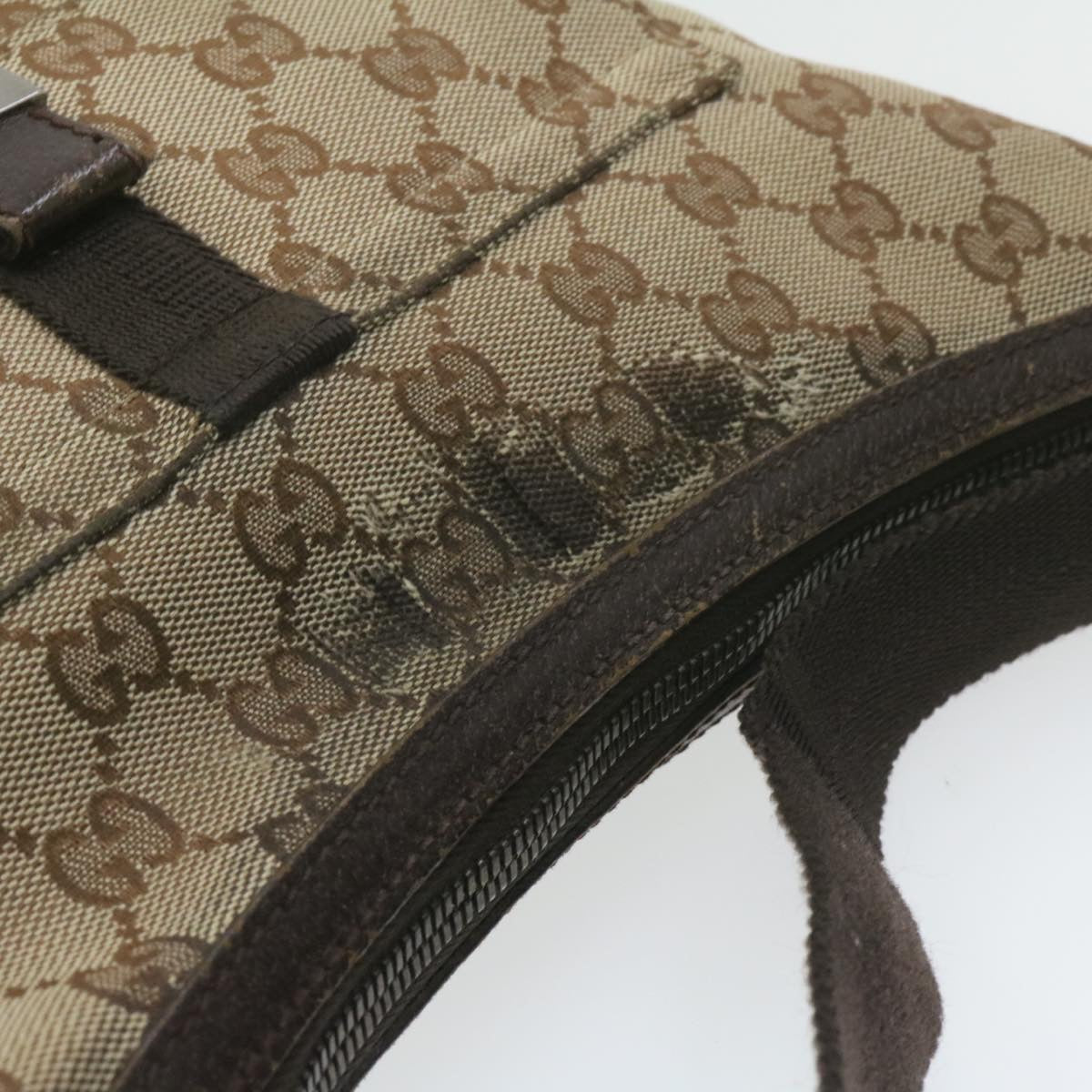 GUCCI Web Sherry Line GG Canvas Hand Shoulder Bag 2Set Beige th1038