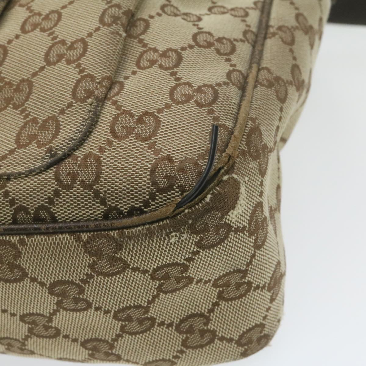 GUCCI Web Sherry Line GG Canvas Hand Shoulder Bag 2Set Beige th1038