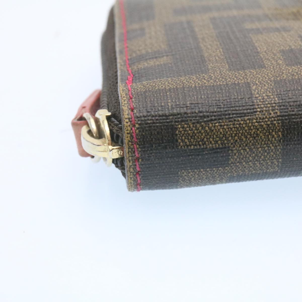 FENDI Zucca Canvas Zip Around Long Wallet Brown th2112