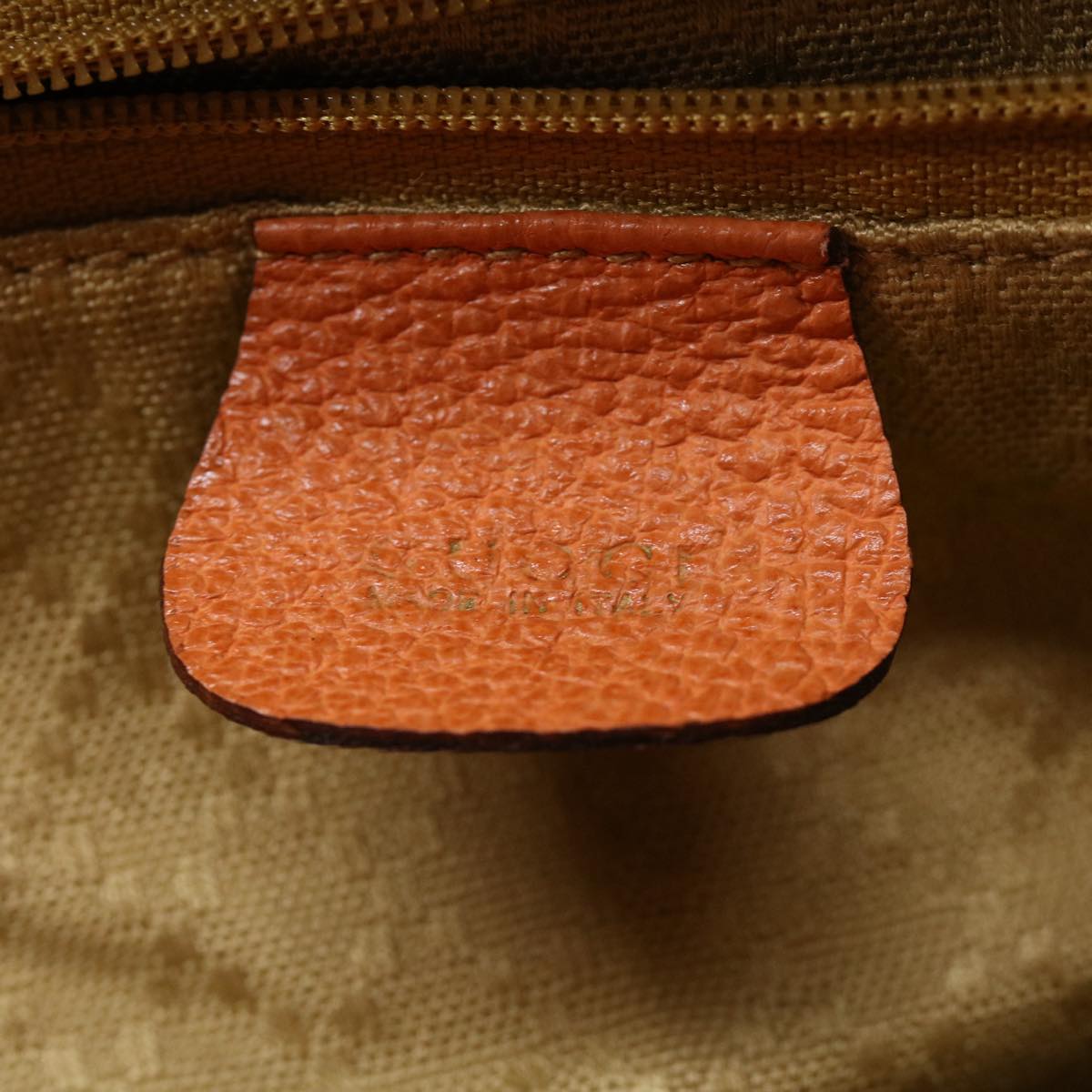 GUCCI Bamboo Backpack Suede Leather Orange th3041