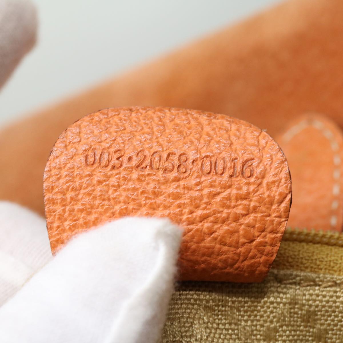 GUCCI Bamboo Backpack Suede Leather Orange th3041